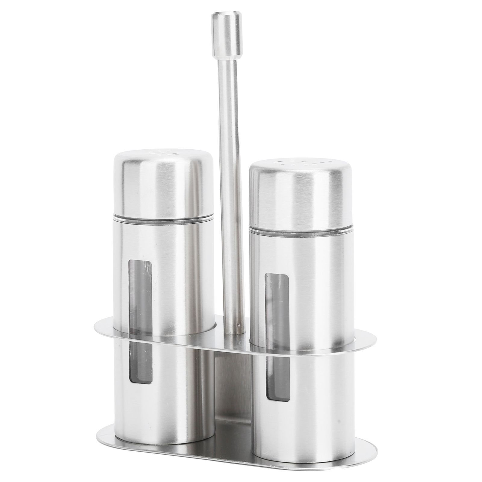 Stainless Steel Condiment Seasoning Container Pots Set with Spice Rack for view 2