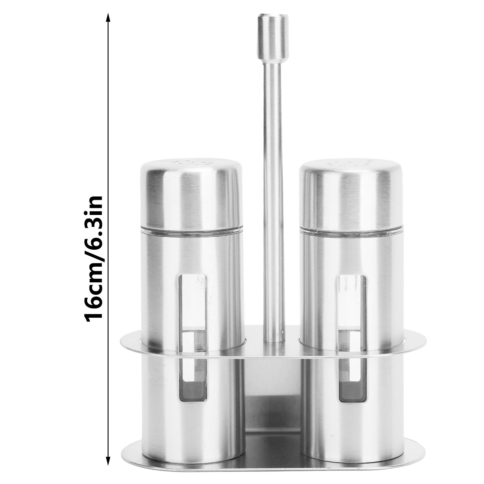 Stainless Steel Condiment Seasoning Container Pots Set with Spice Rack for view 14