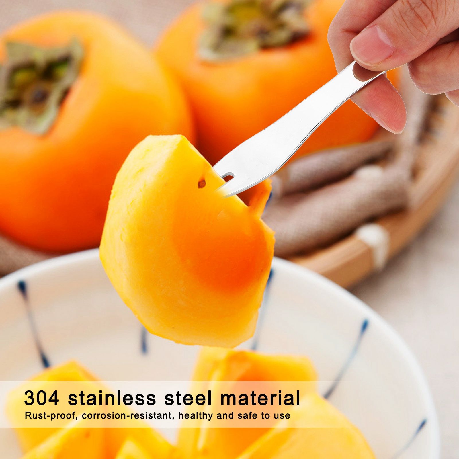 Fruit Fork 304 Stainless Steel Lovely Mini Dessert Fork for Cake Party view 15