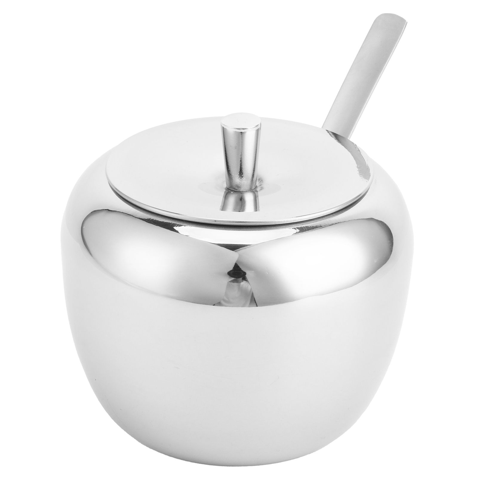 Stainless Steel Sugar Jar Seasoning Jar Spice Container with Lid and Spoon view 2