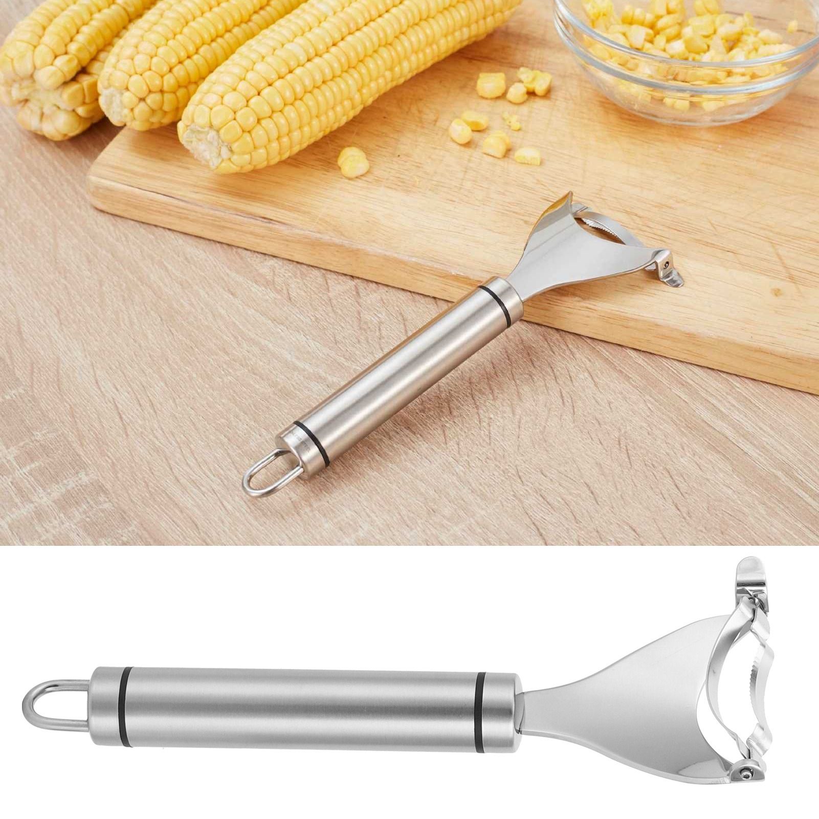 Corn Stripper Peeler Thresher Tool Stainless Steel Kernel Cutter Kitchen view 10