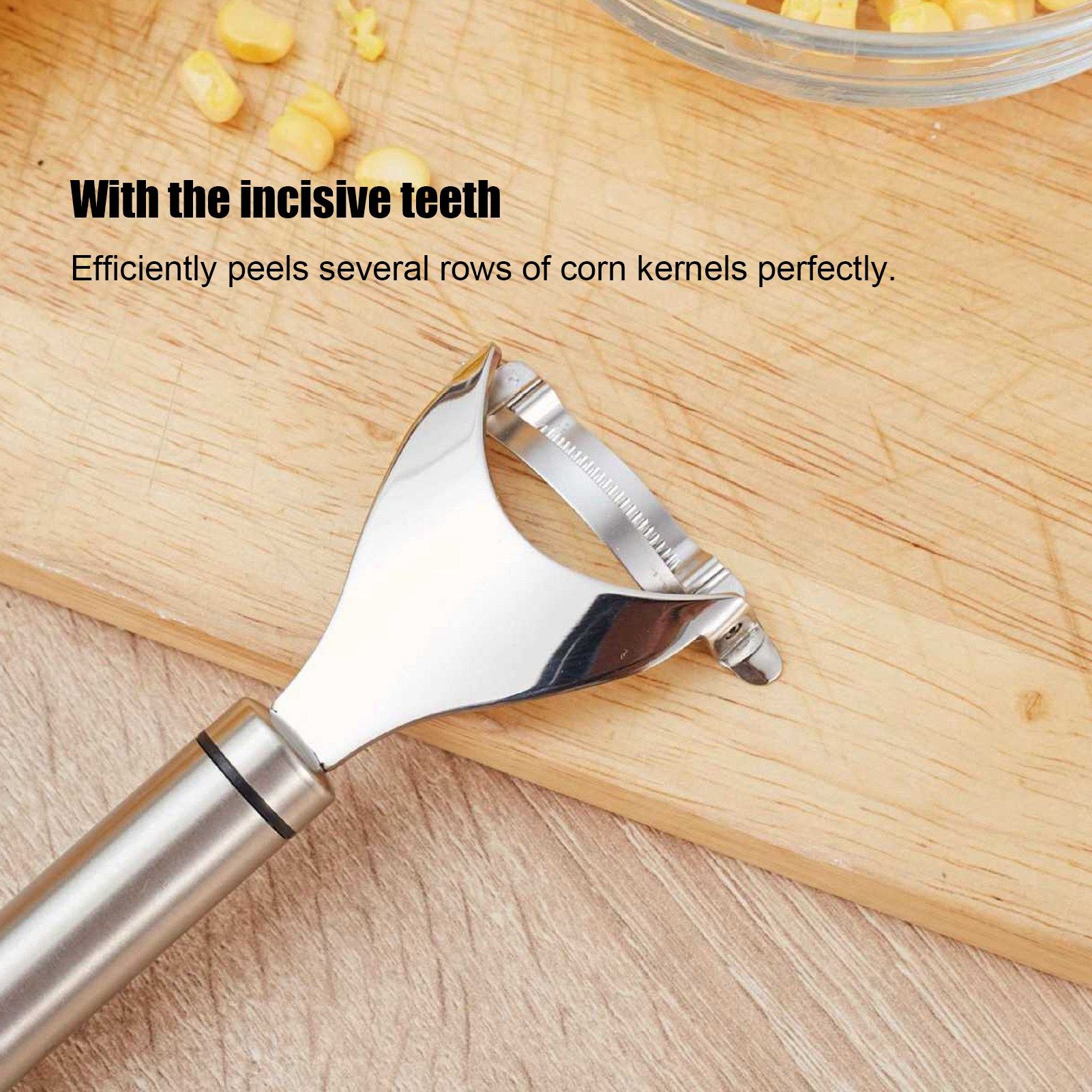 Corn Stripper Peeler Thresher Tool Stainless Steel Kernel Cutter Kitchen view 12