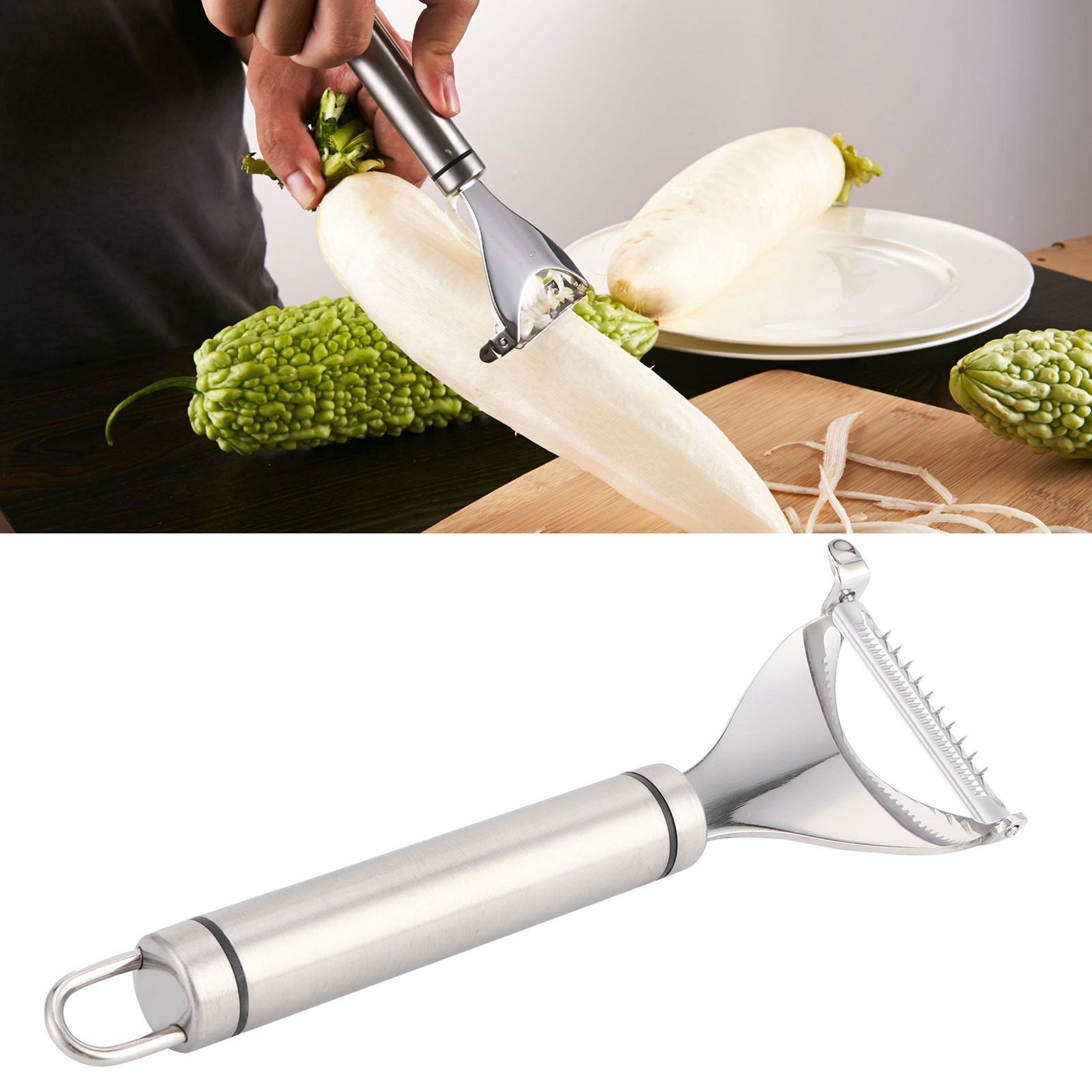 Vegetable Fruit Peeler Potato Cucumber Carrot Grater Stainless Steel Household view 9