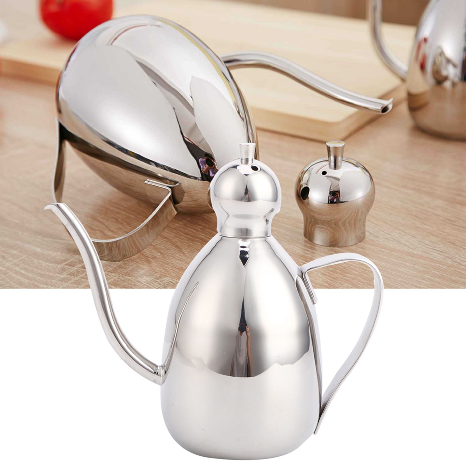 Oil Dispenser Stainless Steel Oil Bottle Leakproof Vinegar Pot Kitchen Storage view 10