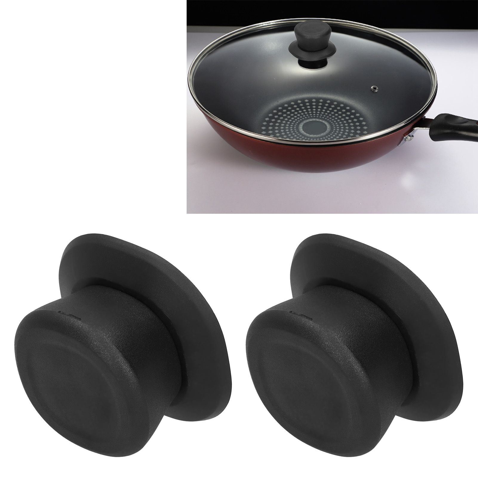 2Pcs Pot Lid Knobs Replacement Pan Cover Holding Handle with Screw Cookware view 9