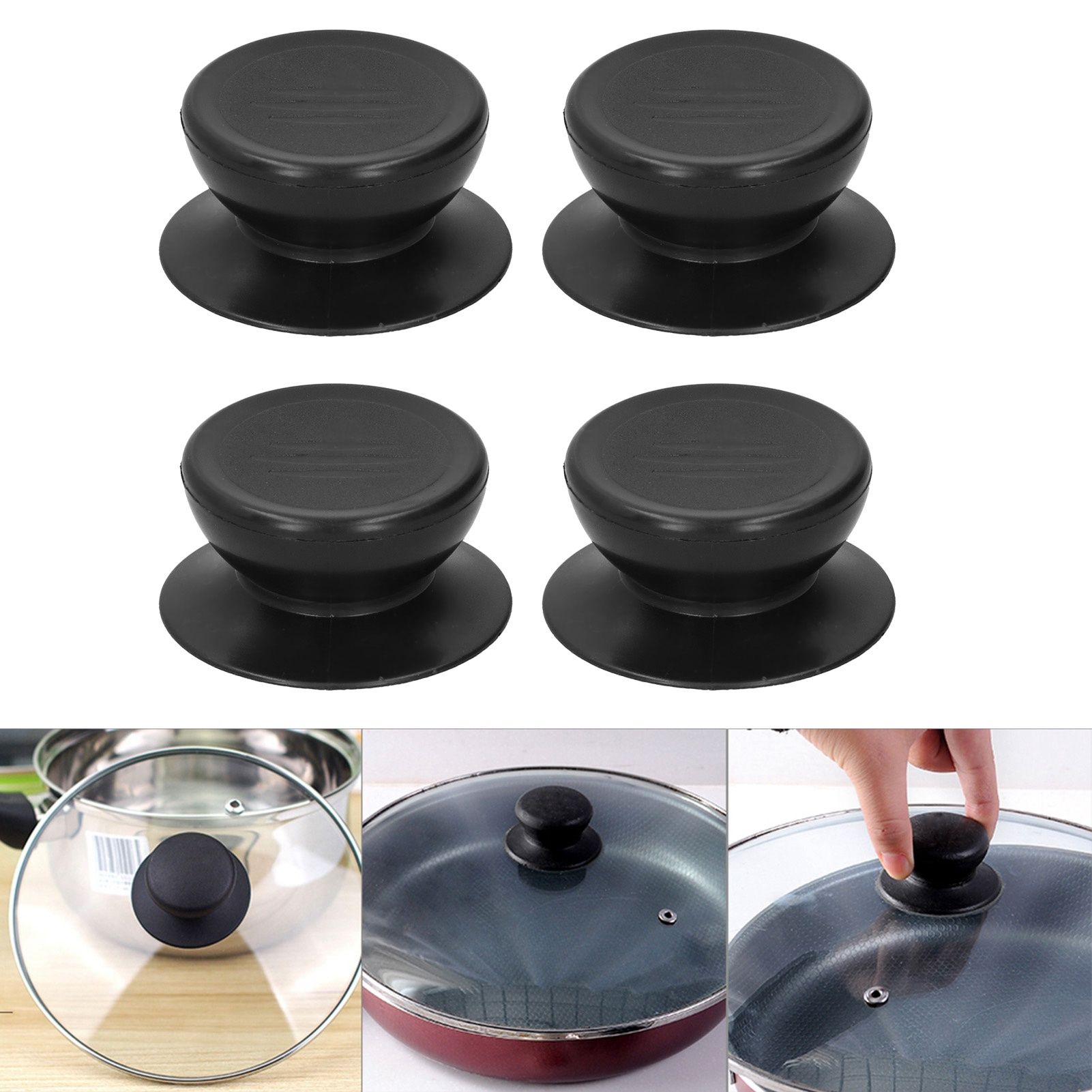 4Pcs Pot Lid Knob Universal Lid Replacement Knob Pan Cover Handle Cookware view 10