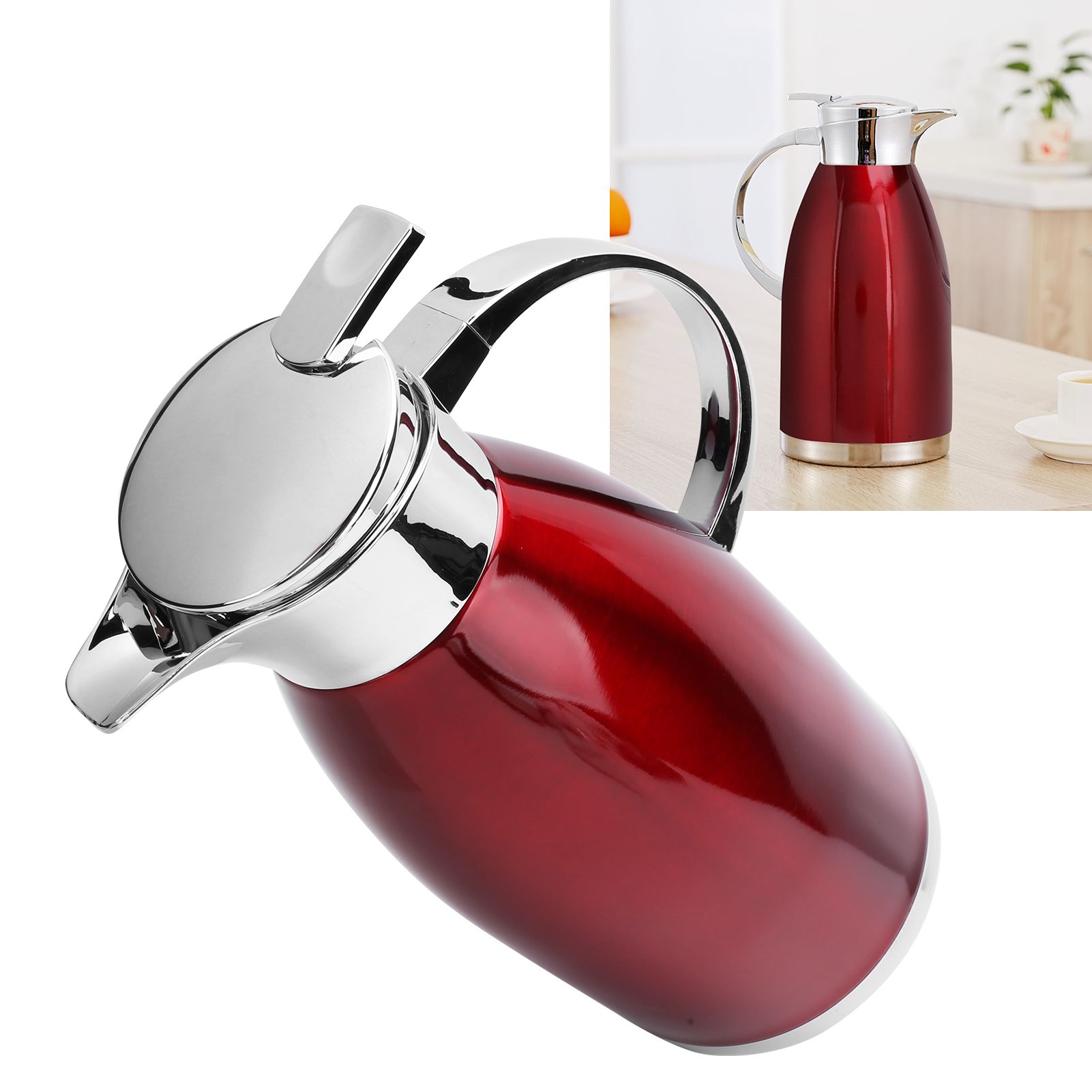 2L Thermal Jug DoubleWall Stainless Steel Vacuum Insulation Kettle for Coffee view 9