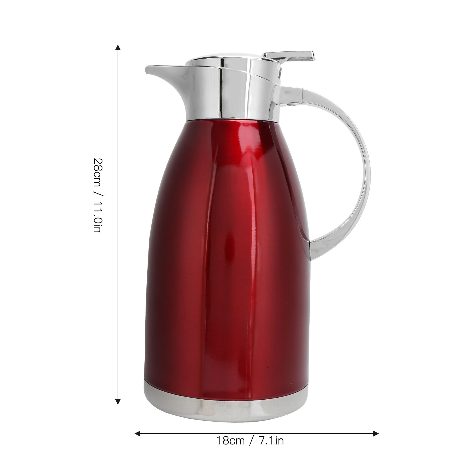 2L Thermal Jug DoubleWall Stainless Steel Vacuum Insulation Kettle for Coffee view 14