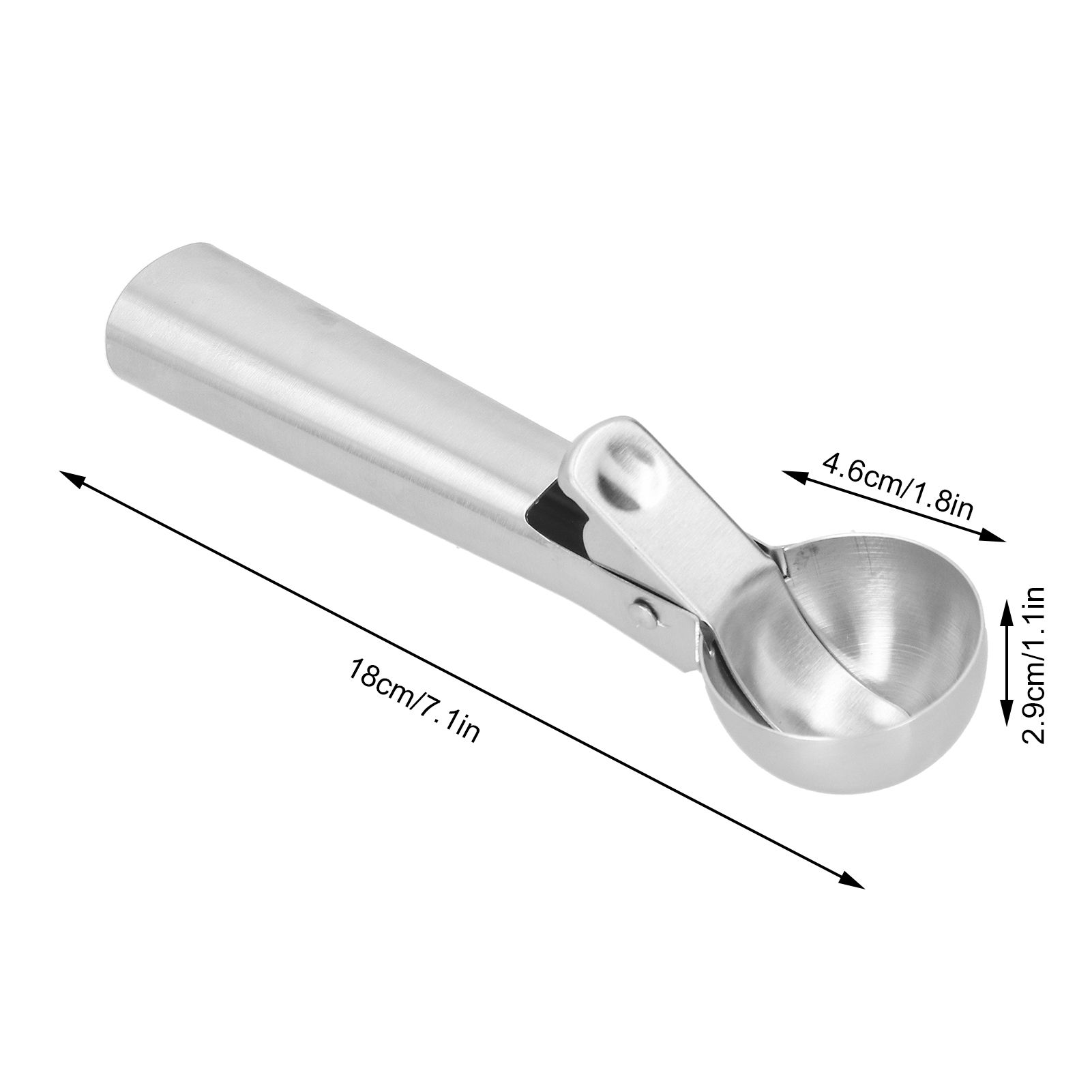 304 Stainless Steel Spoon Ice Cream Fruit Ball Scoop Cutlery Kitchen Tool view 11