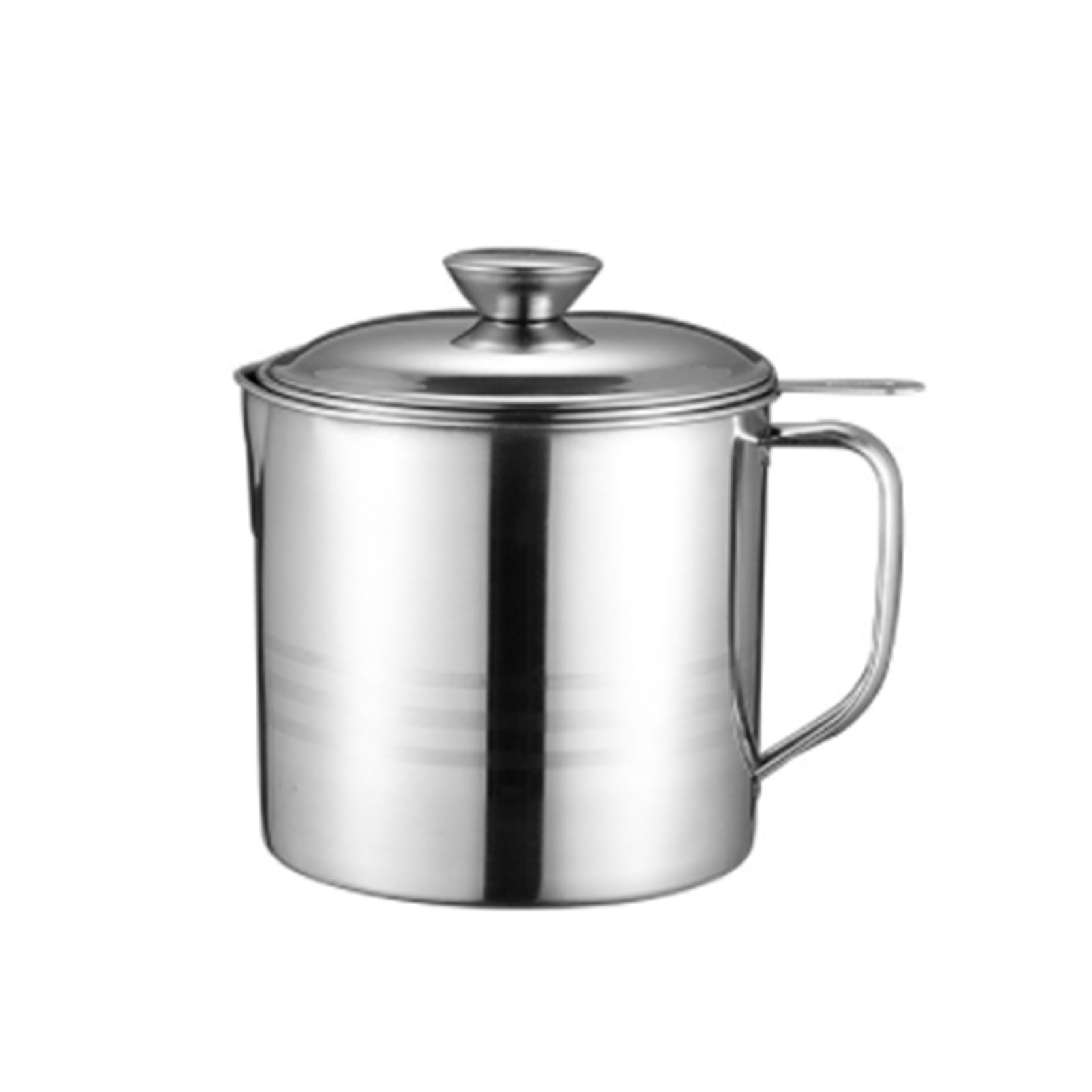 Oil Filter Pot Stainless Steel Food Grade Dust Proof Fine Mesh Grease Strainer