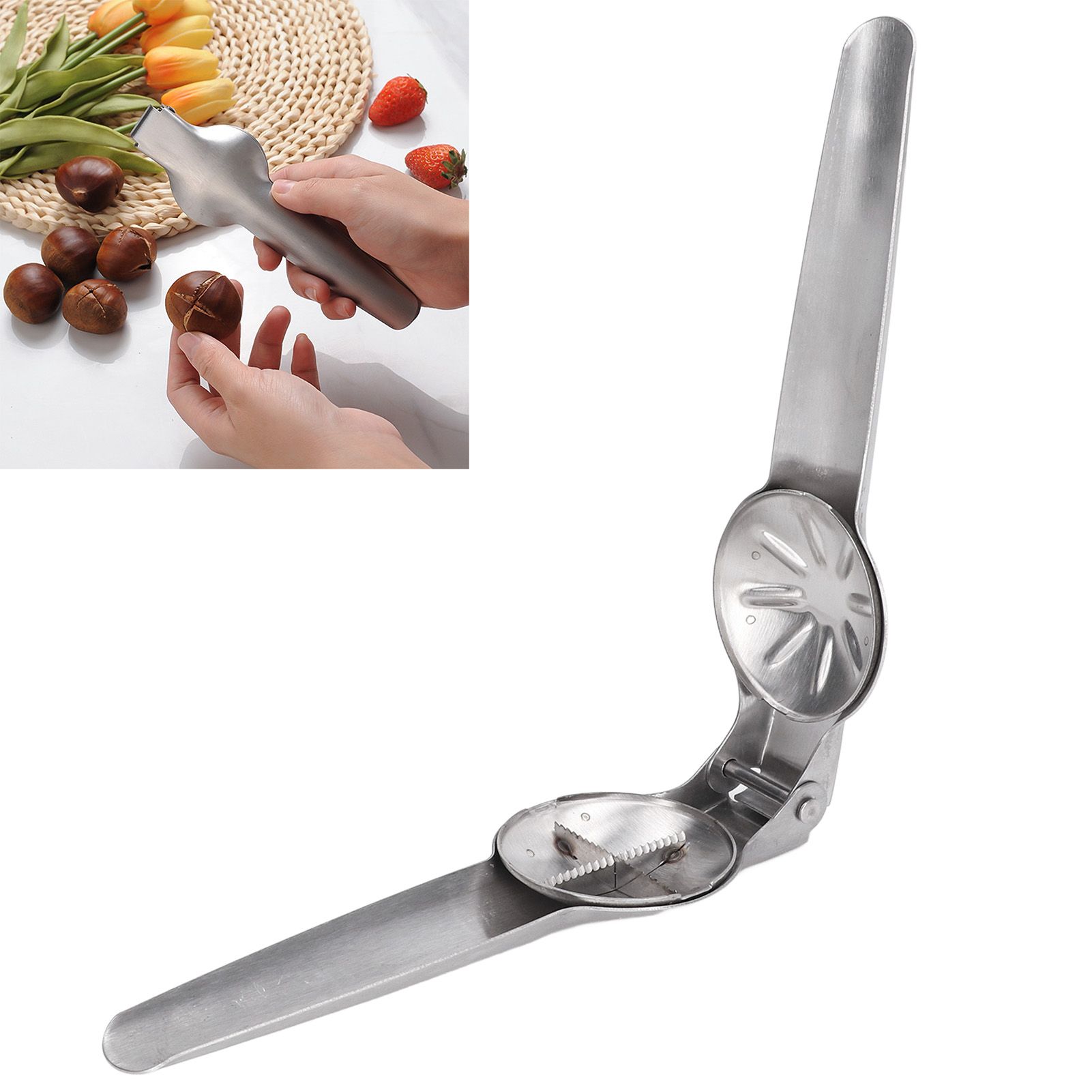 Nut Cracker Multifunction Stainless Steel High Hardness Cross Serrated Design view 11