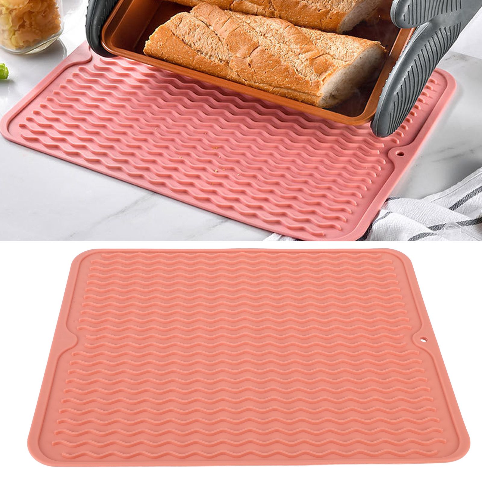 Dish Drying Mat Soft Flexible Rubber Heat Resistant Nonslip BPA Free Eco view 11