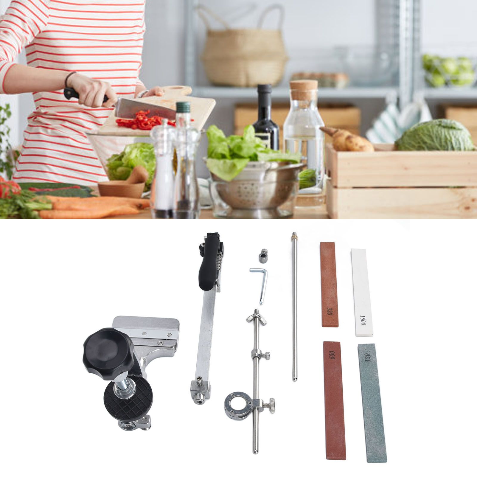 Knife Sharpener Kit Stainless Steel Knife Grinding Machine Sharpening Stone view 11