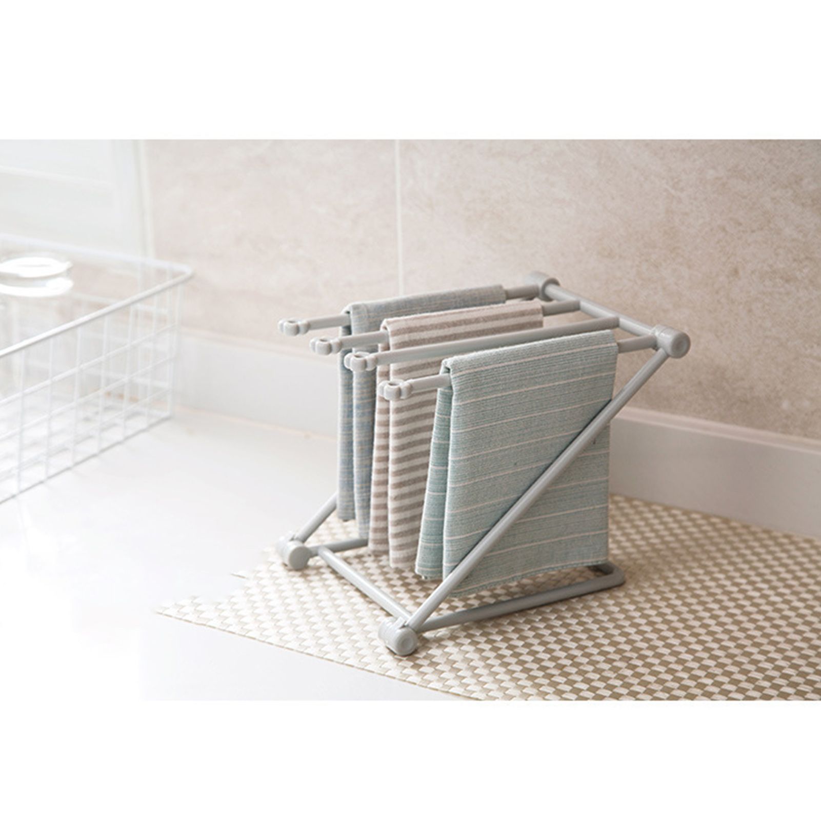 Washcloth Holder Foldable Hand Towel Holder Vertical Dish Cloth Storage Rack view 7