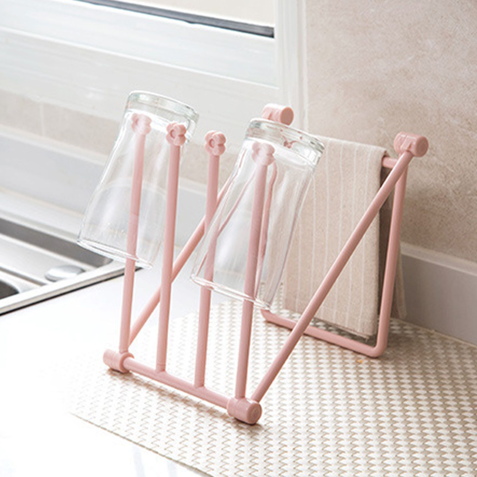Washcloth Holder Foldable Hand Towel Holder Vertical Dish Cloth Storage Rack view 11