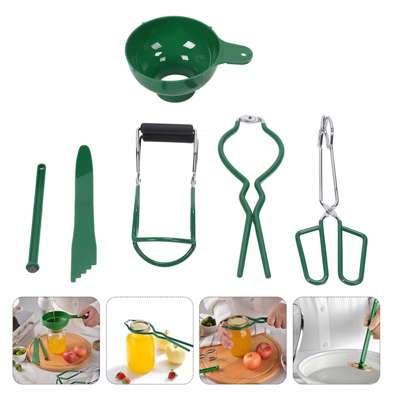 6 Pcs Canning Kit Canning Funnel Tong Bubble Popper Jar Wrench Lifter Magnetic view 11
