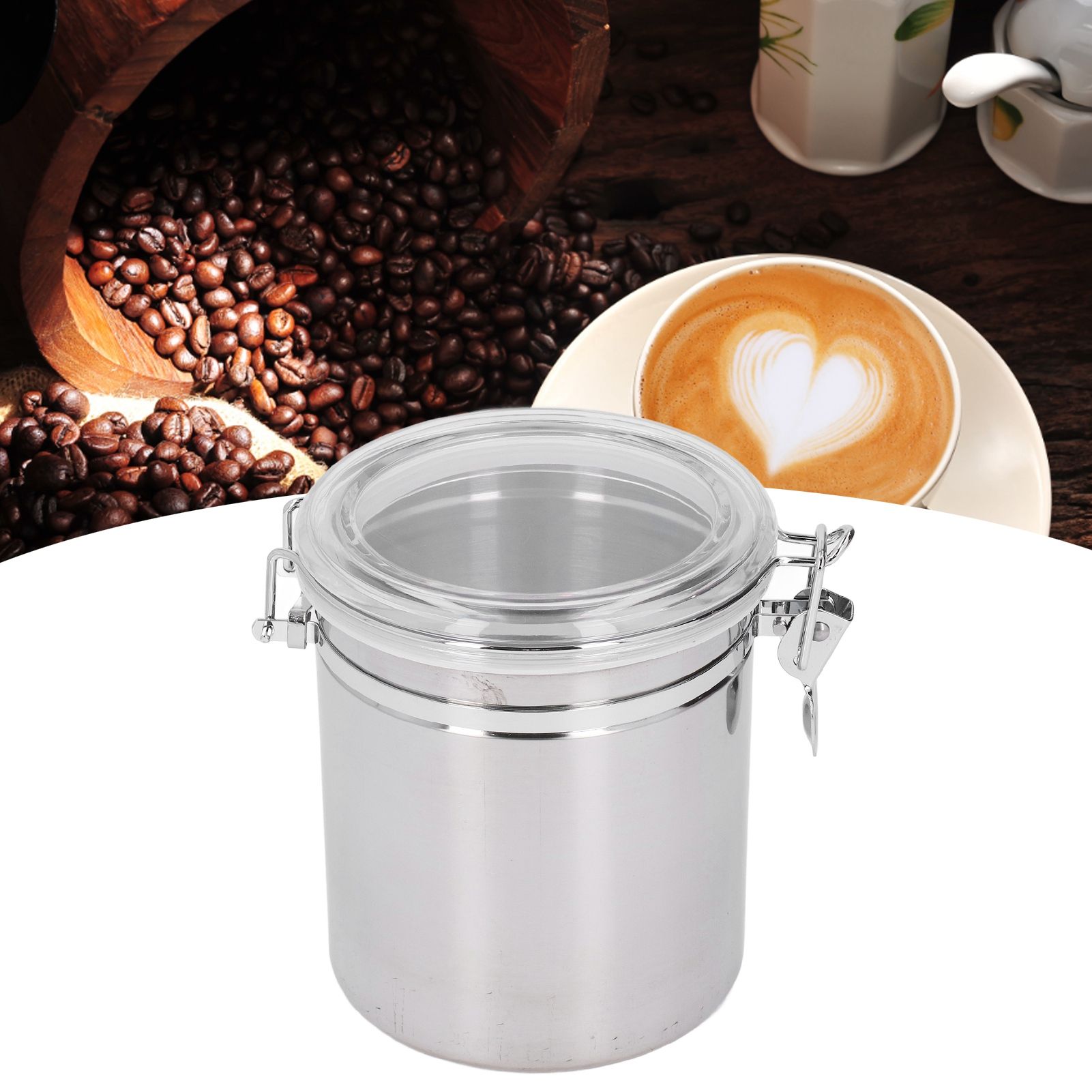 Stainless Steel Sealed Can Food Storage Container Airtight Canister for Dried view 11