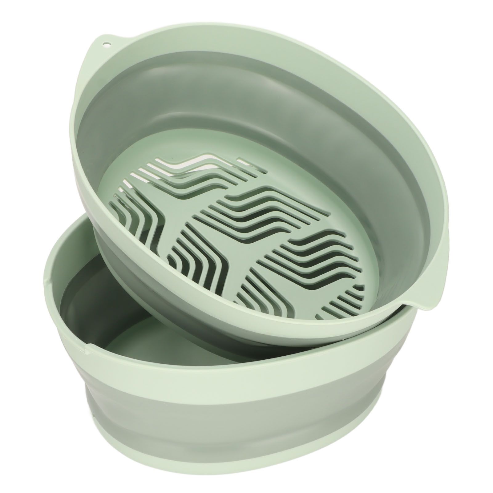 Double Layer Drain Basket Separate Design Foldable Portable Fruit Vegetable view 2