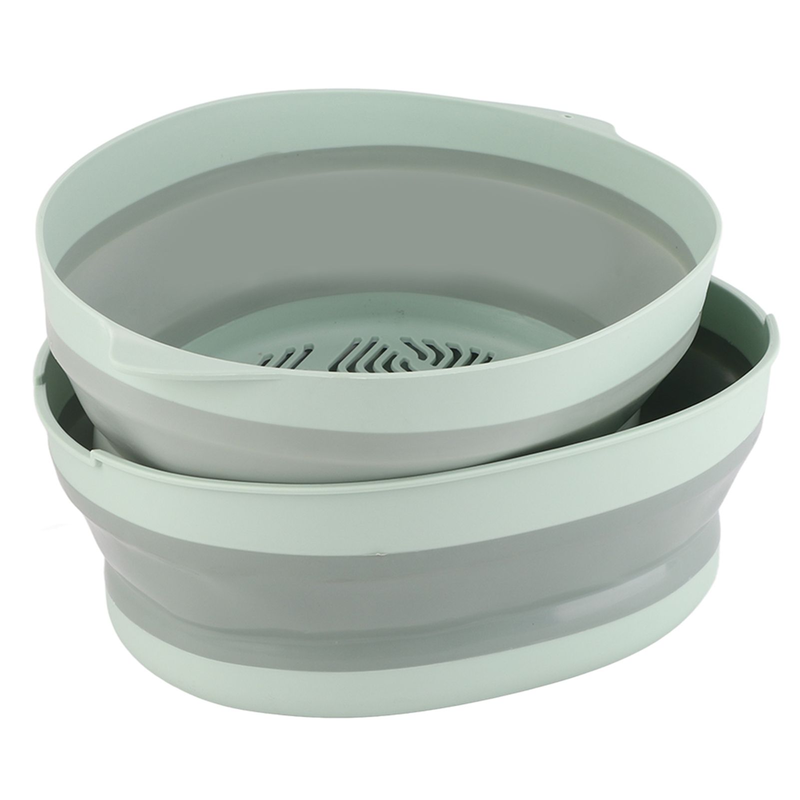 Double Layer Drain Basket Separate Design Foldable Portable Fruit Vegetable