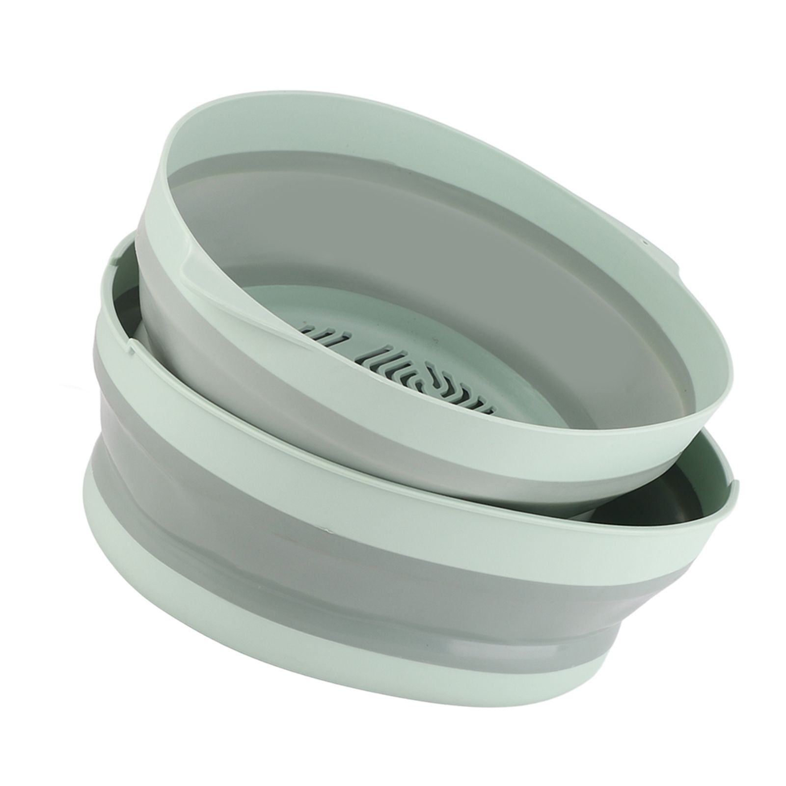 Double Layer Drain Basket Separate Design Foldable Portable Fruit Vegetable view 2