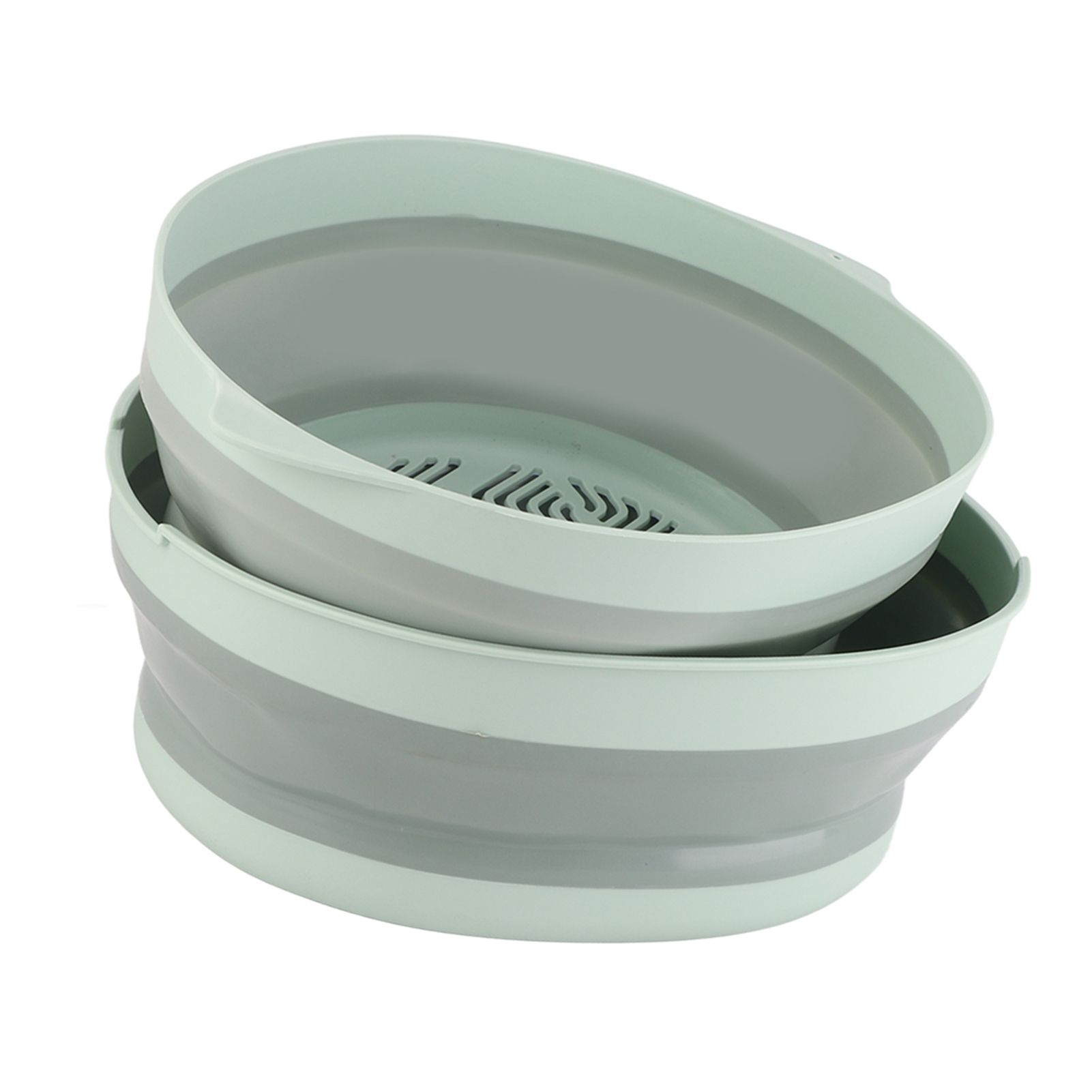 Double Layer Drain Basket Separate Design Foldable Portable Fruit Vegetable view 4