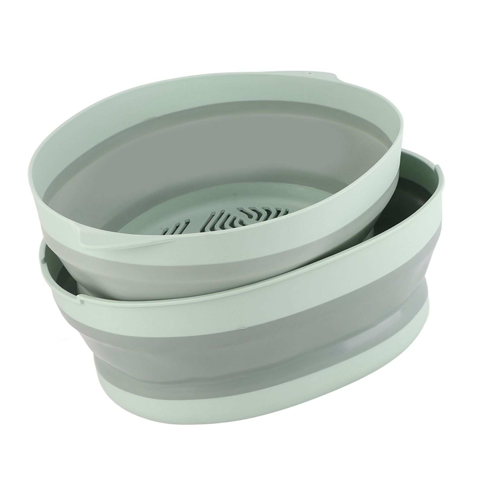 Double Layer Drain Basket Separate Design Foldable Portable Fruit Vegetable view 5