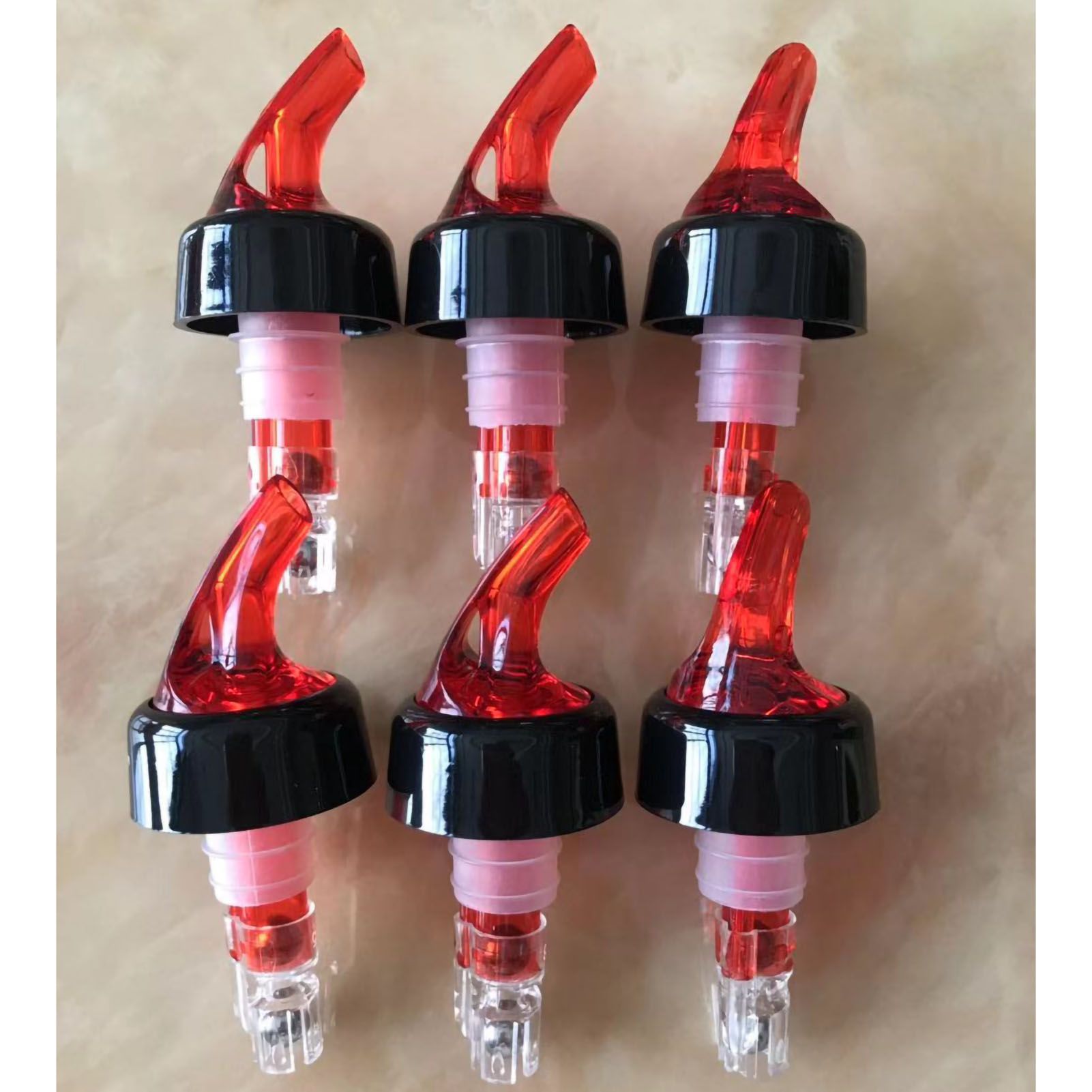 6pcs Bottle Pourers Spout Food Grade Plastic Liquid Dispenser Bottle Nozzle