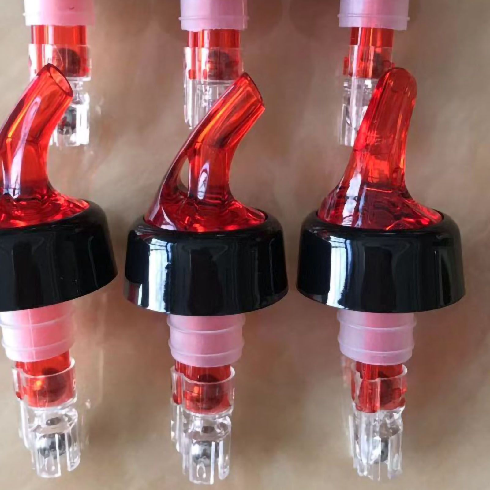 6pcs Bottle Pourers Spout Food Grade Plastic Liquid Dispenser Bottle Nozzle view 2