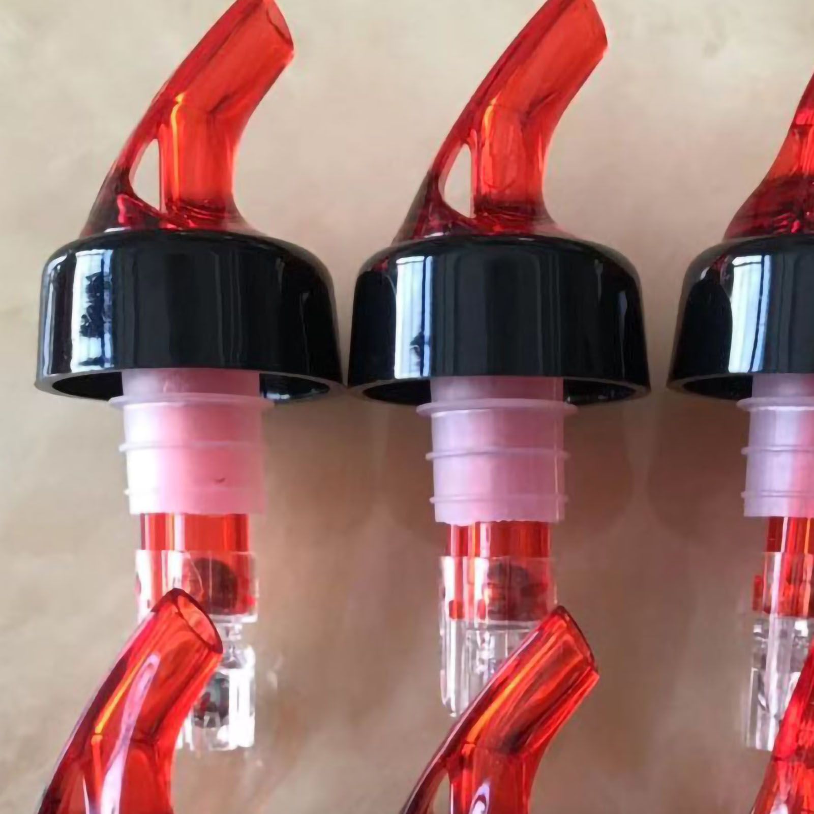 6pcs Bottle Pourers Spout Food Grade Plastic Liquid Dispenser Bottle Nozzle view 3