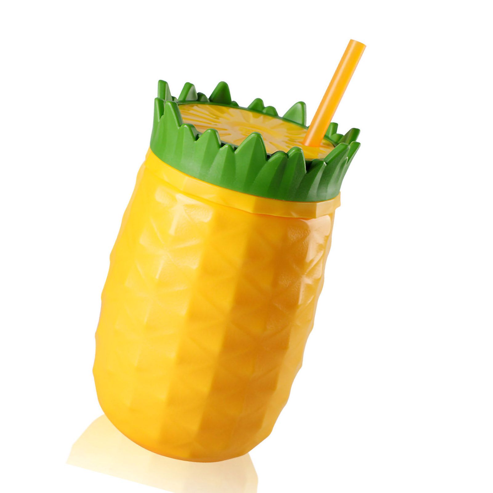 Fruit Shape Cup Double Layer Straw Cold Insulation Leakproof Plastic Cup for view 3