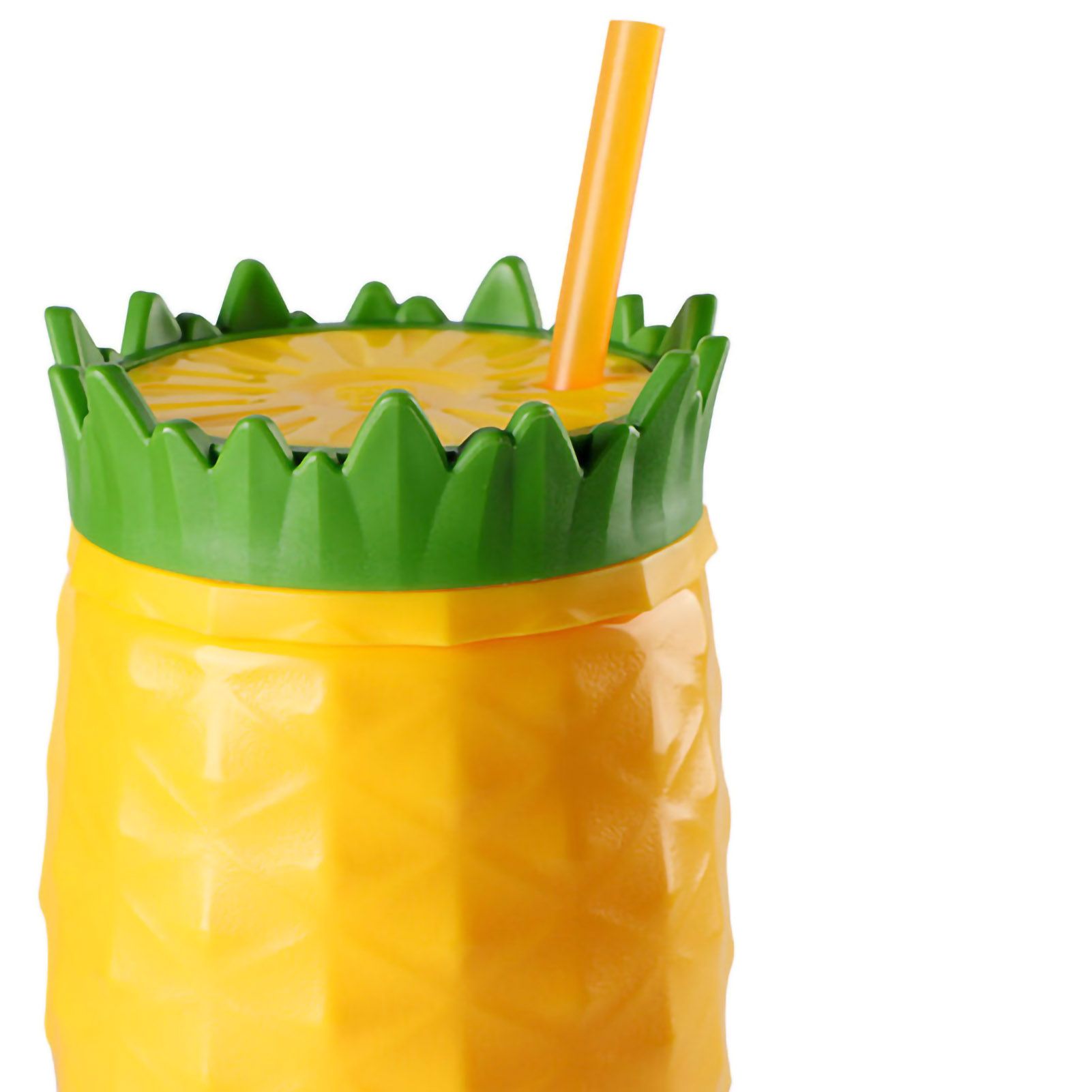 Fruit Shape Cup Double Layer Straw Cold Insulation Leakproof Plastic Cup for view 5