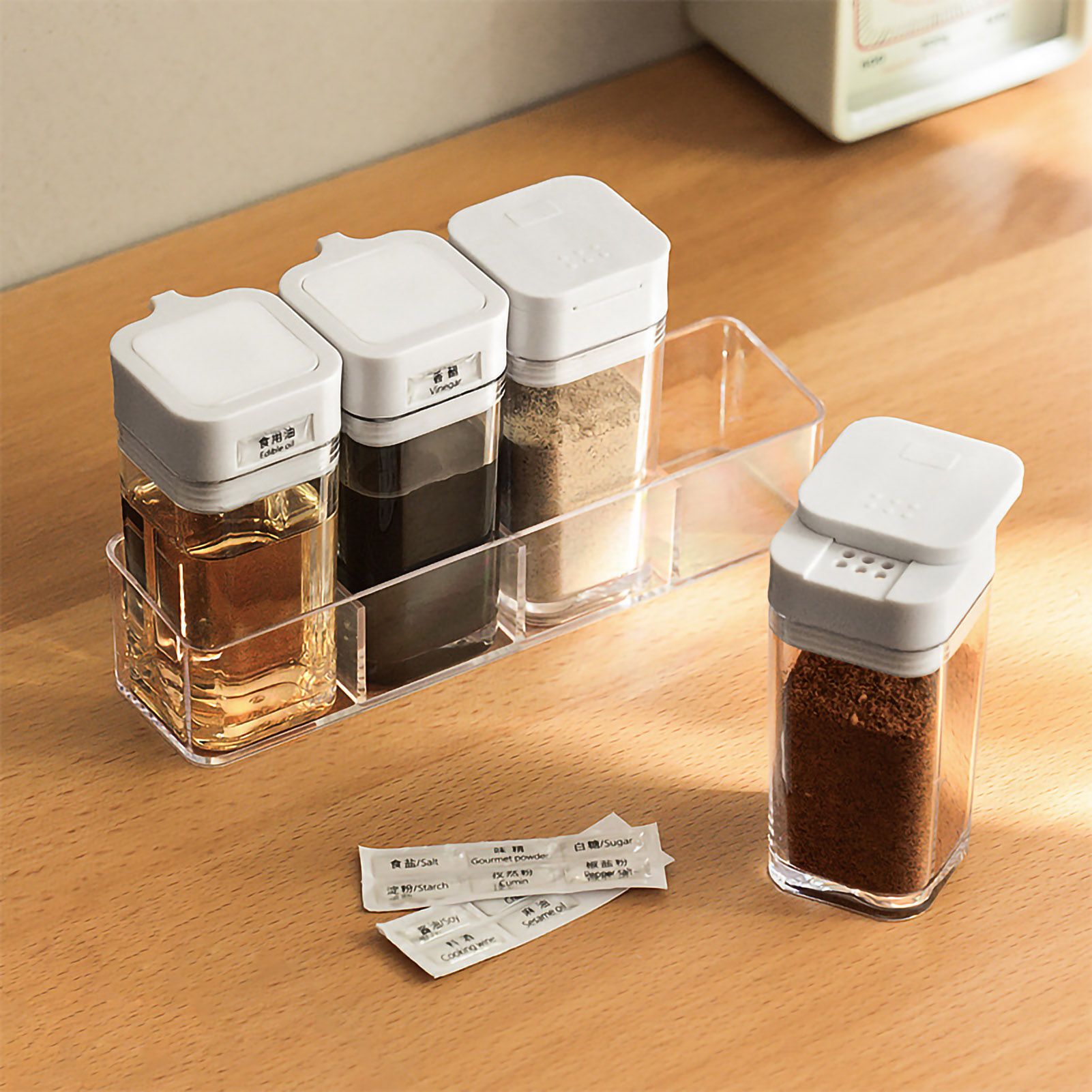 Seasoning Container Compact Portable Transparent Condiment Bottle for Kitchen view 2