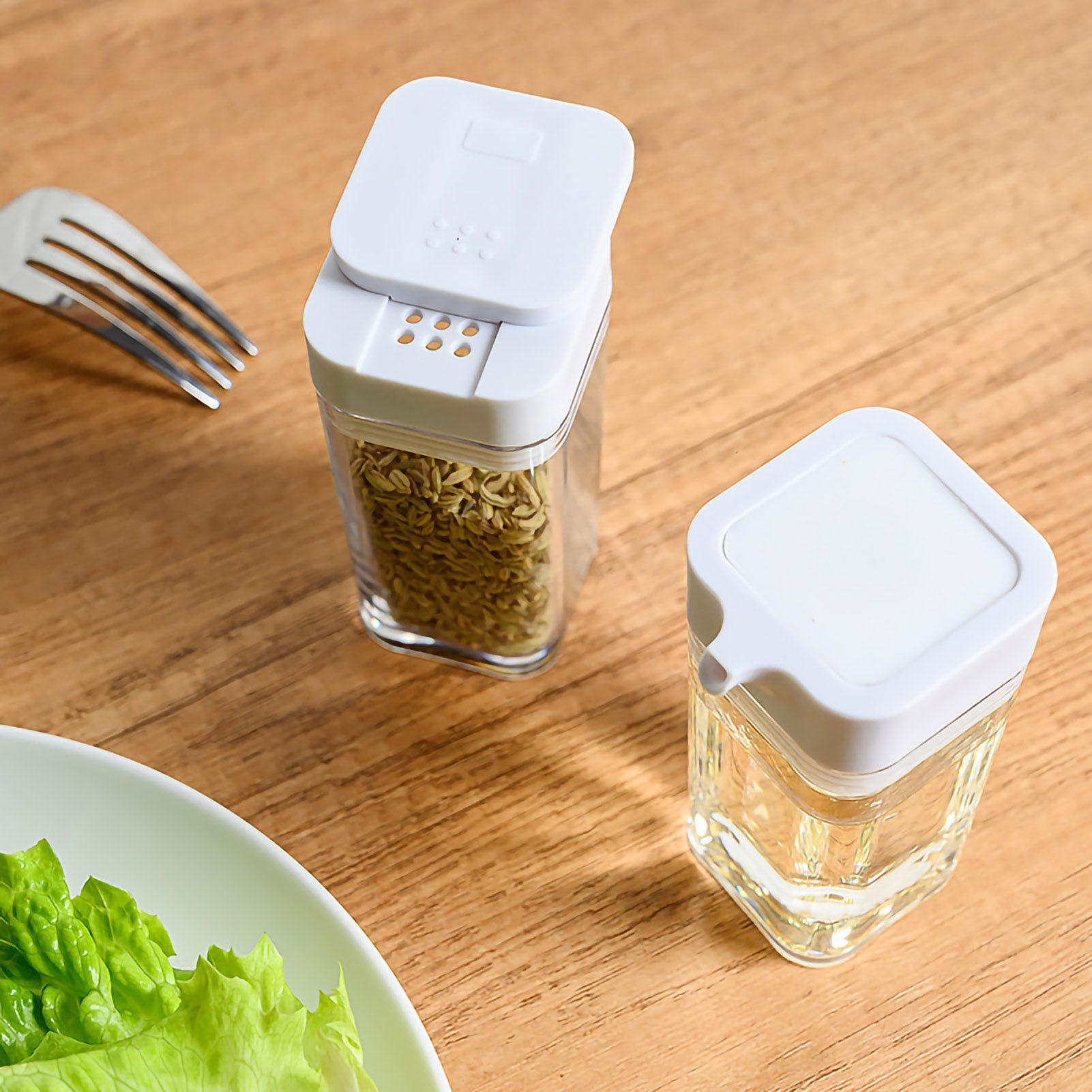 Seasoning Container Compact Portable Transparent Condiment Bottle for Kitchen view 5