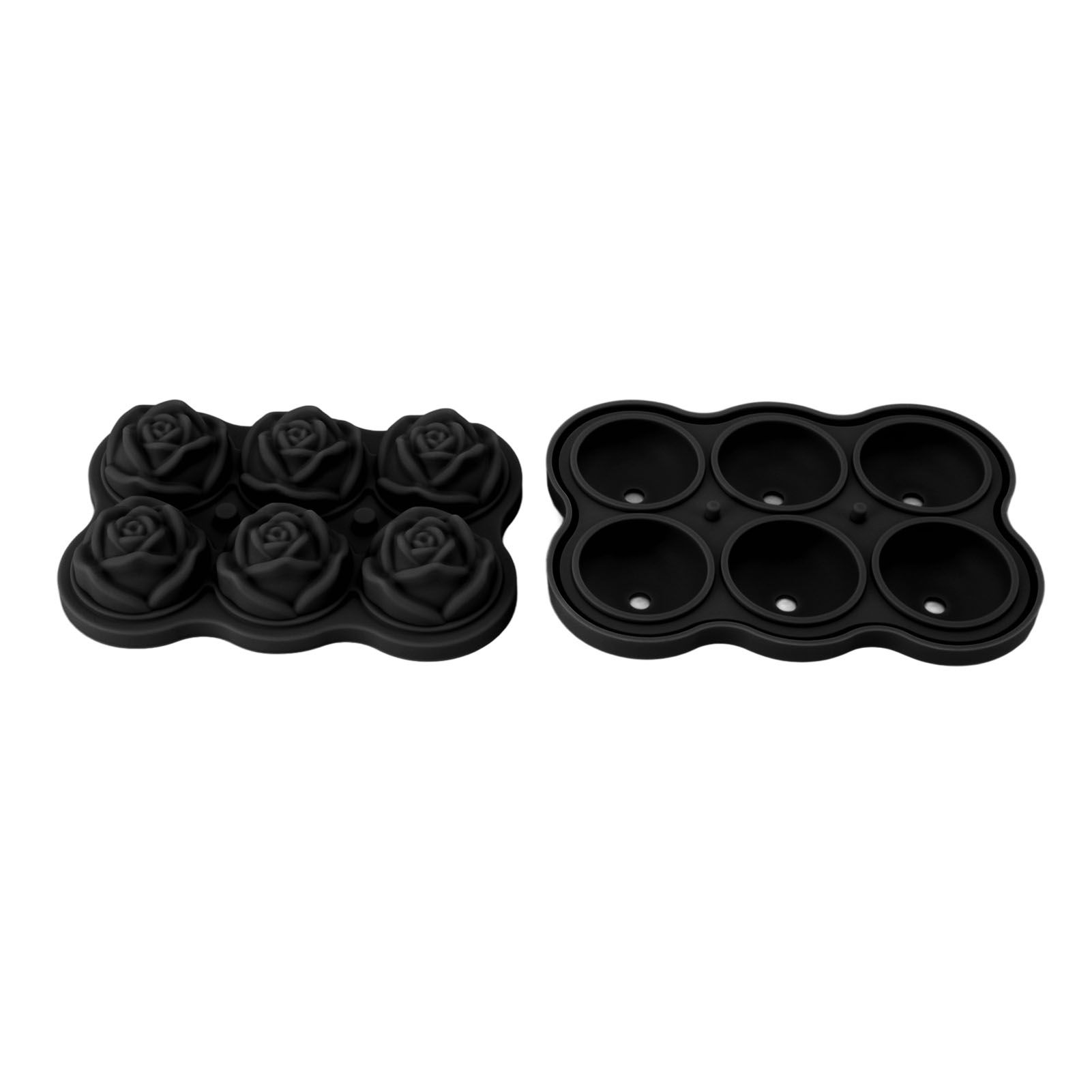 Rose Ice Cube Tray Silicone 6 Cubes No BPA Ice Making Accessory with Lid for view 4