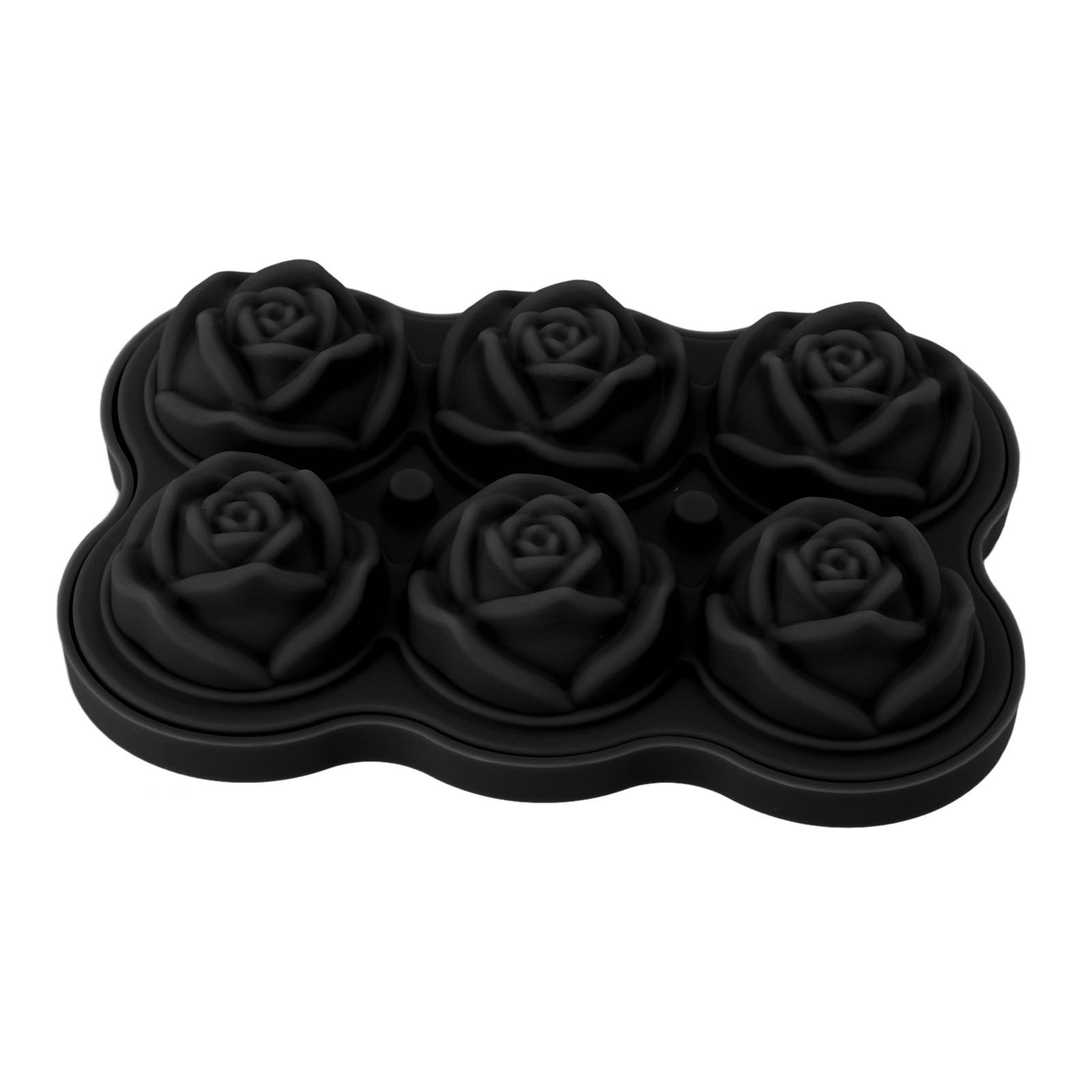 Rose Ice Cube Tray Silicone 6 Cubes No BPA Ice Making Accessory with Lid for view 9