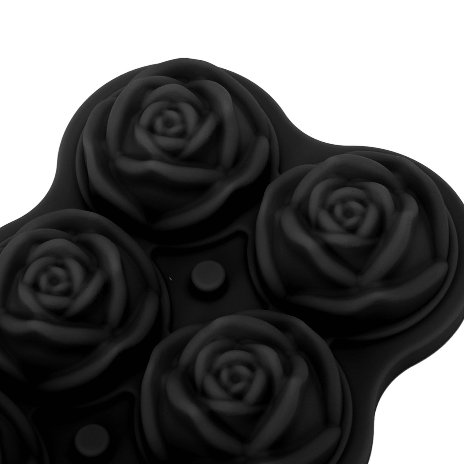 Rose Ice Cube Tray Silicone 6 Cubes No BPA Ice Making Accessory with Lid for view 14