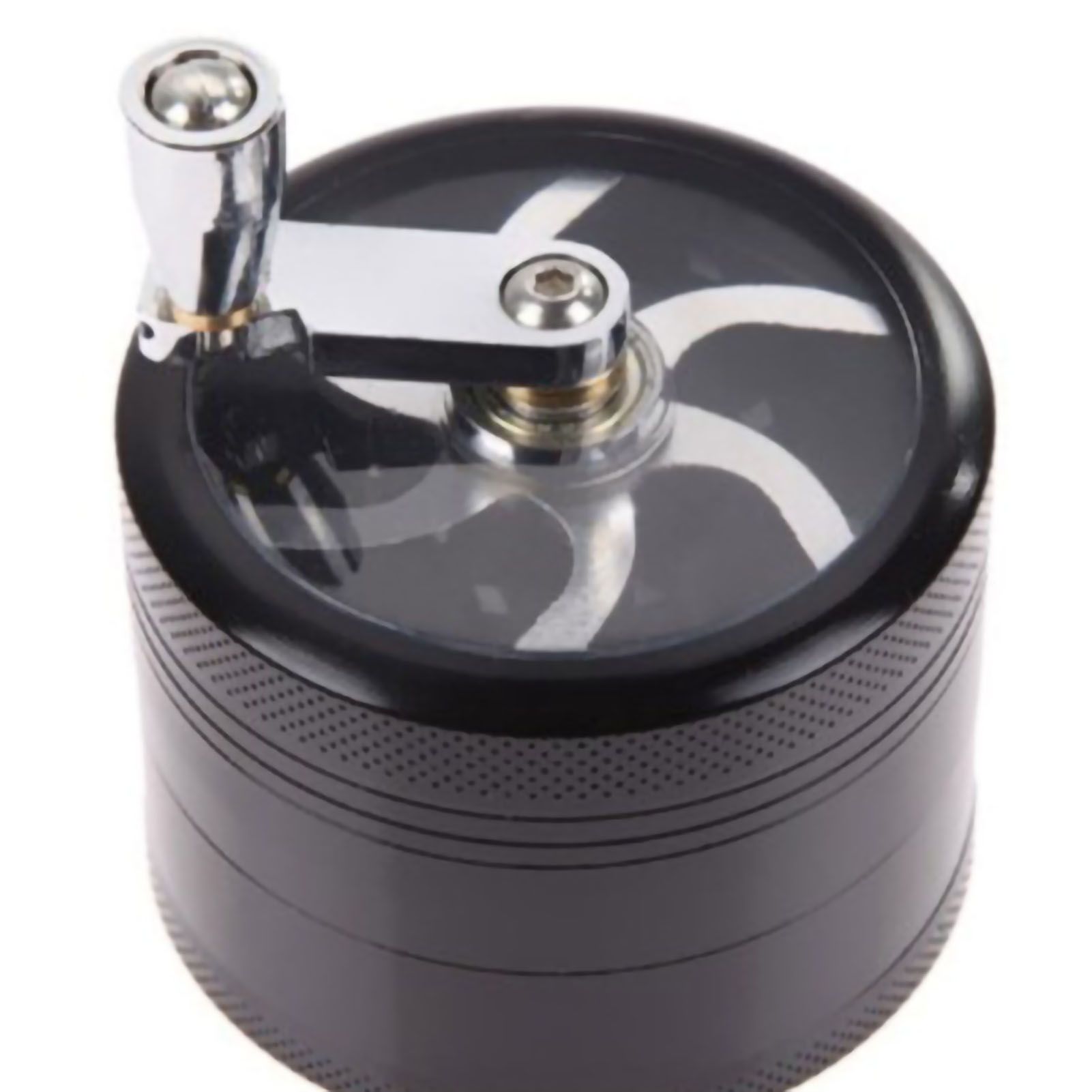 Mini 40mm 4 Layer Hand Crank Grinder Metal Zinc Alloy Spices Grinder with view 3