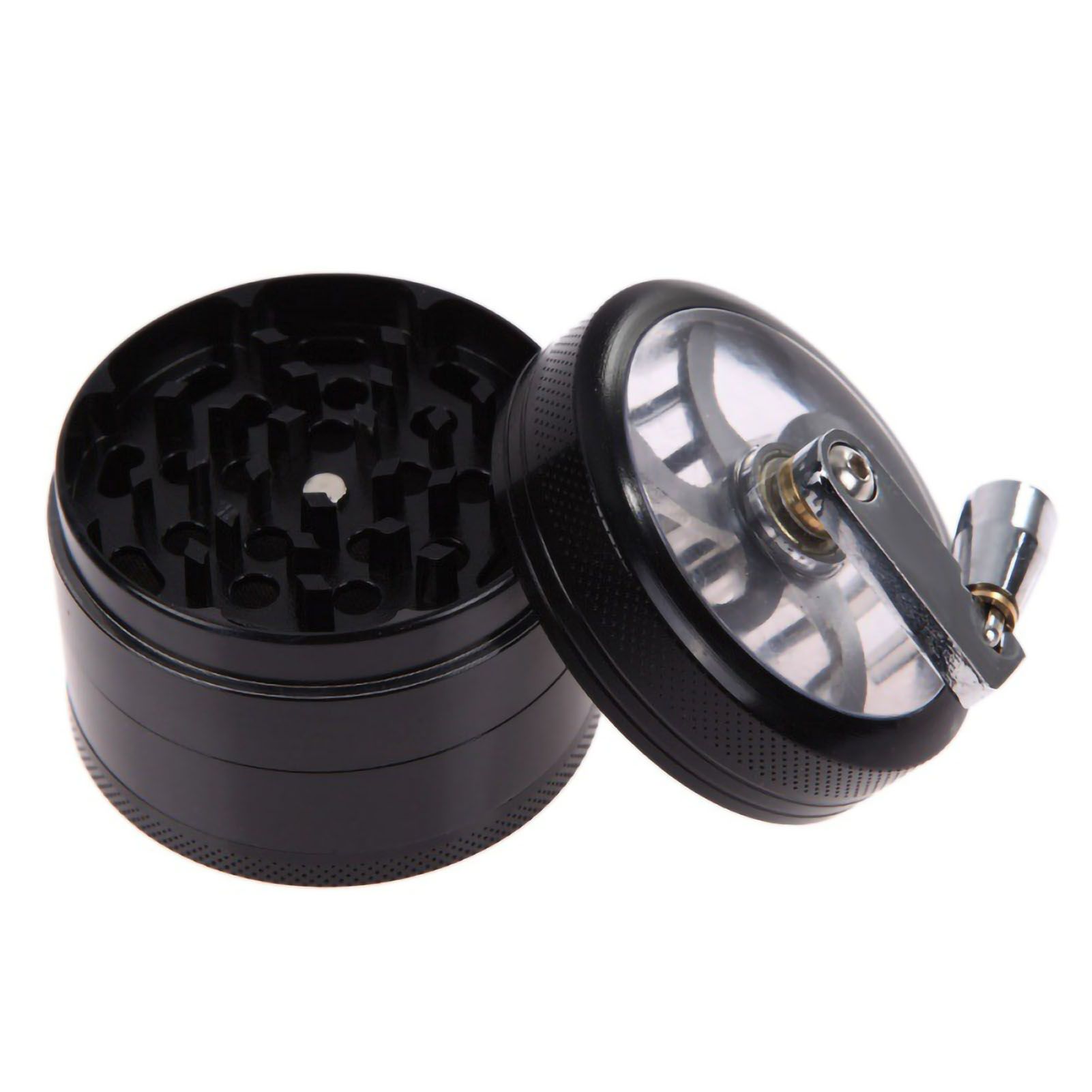 Mini 40mm 4 Layer Hand Crank Grinder Metal Zinc Alloy Spices Grinder with view 4