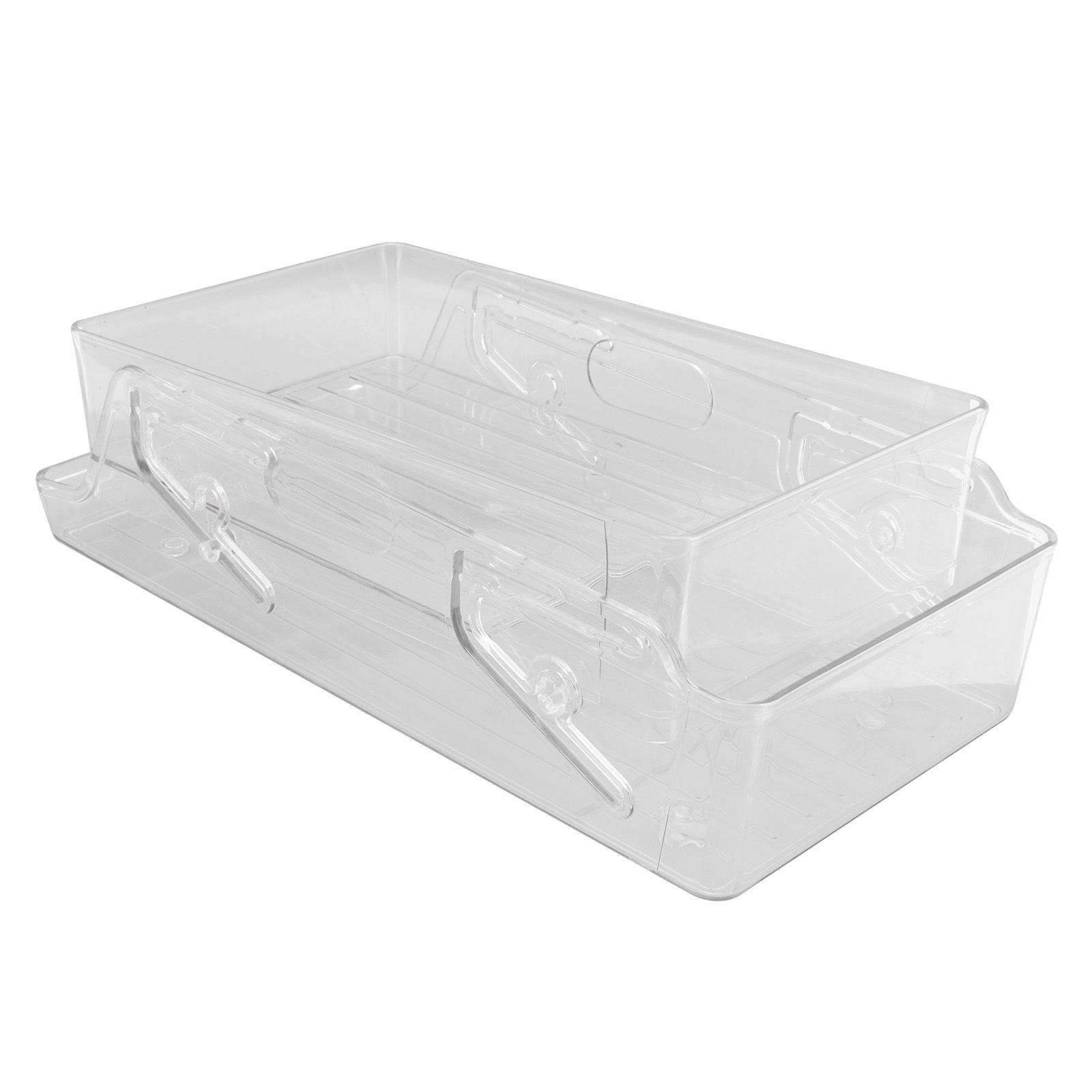 Automatic Rolling Beverage Soda Can Storage Organizer Double Layers Plastic — image 1