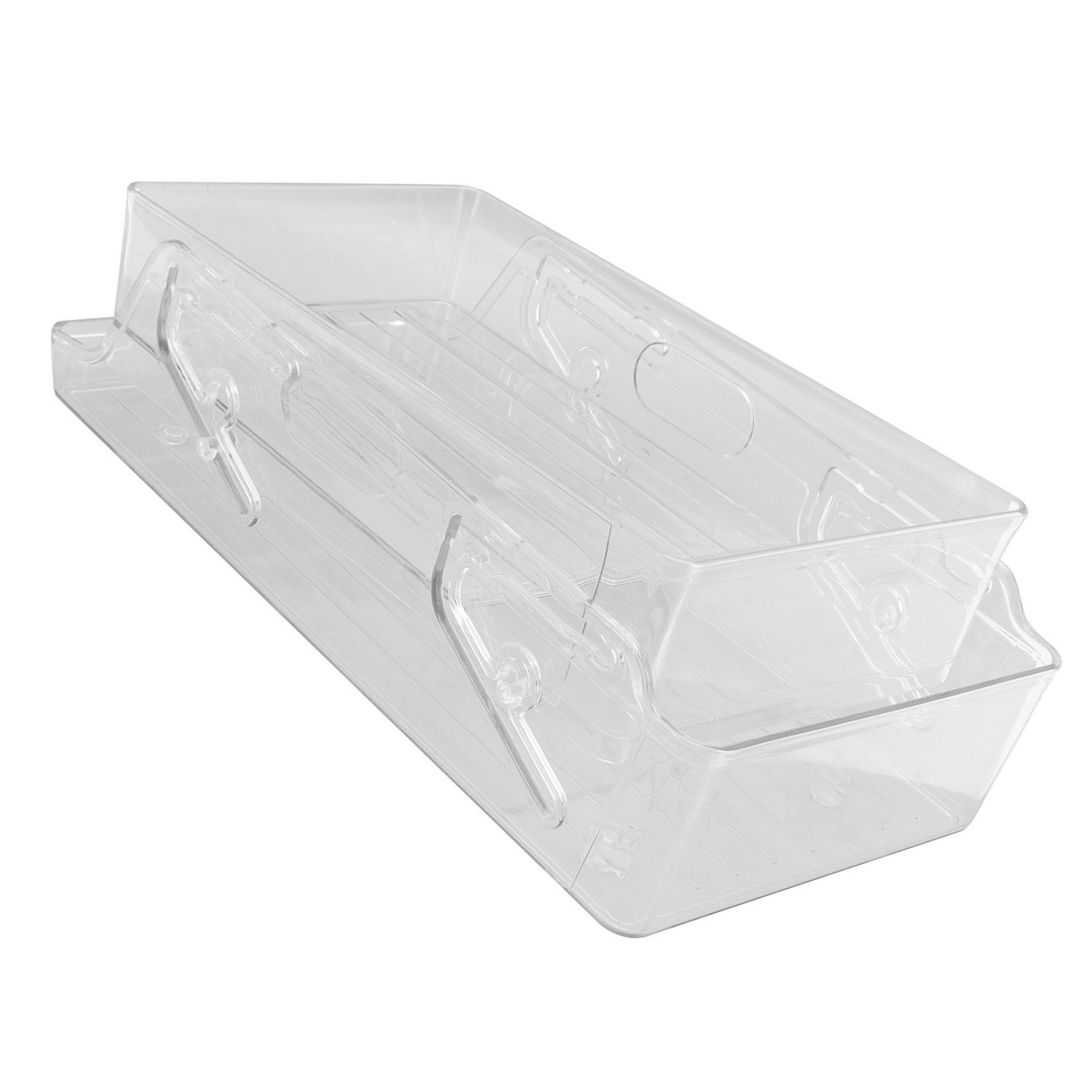 Automatic Rolling Beverage Soda Can Storage Organizer Double Layers Plastic view 8