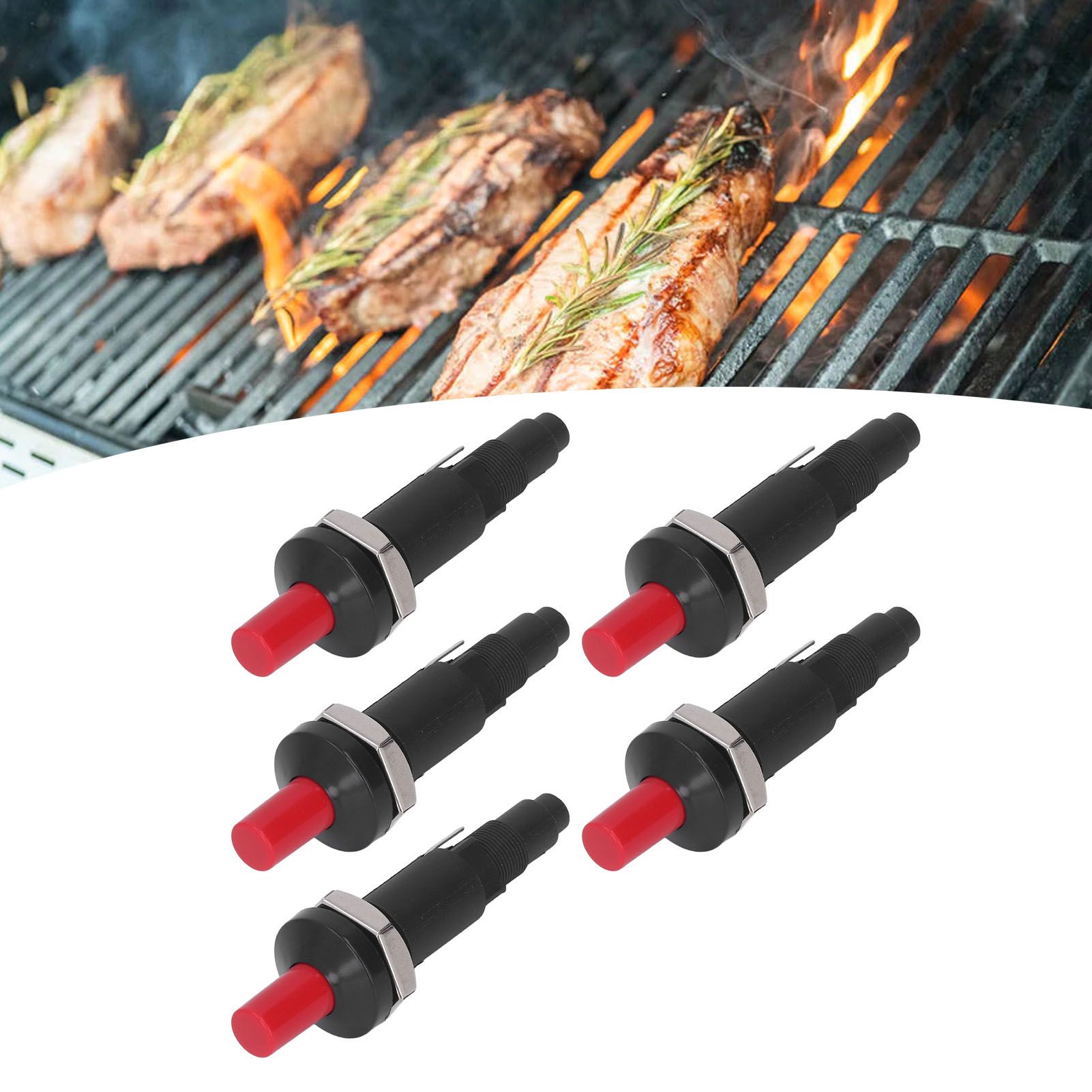 5PCS Piezo Igniter 1 Out 2 Spark PP Shell Push Button Grill Igniters for view 12