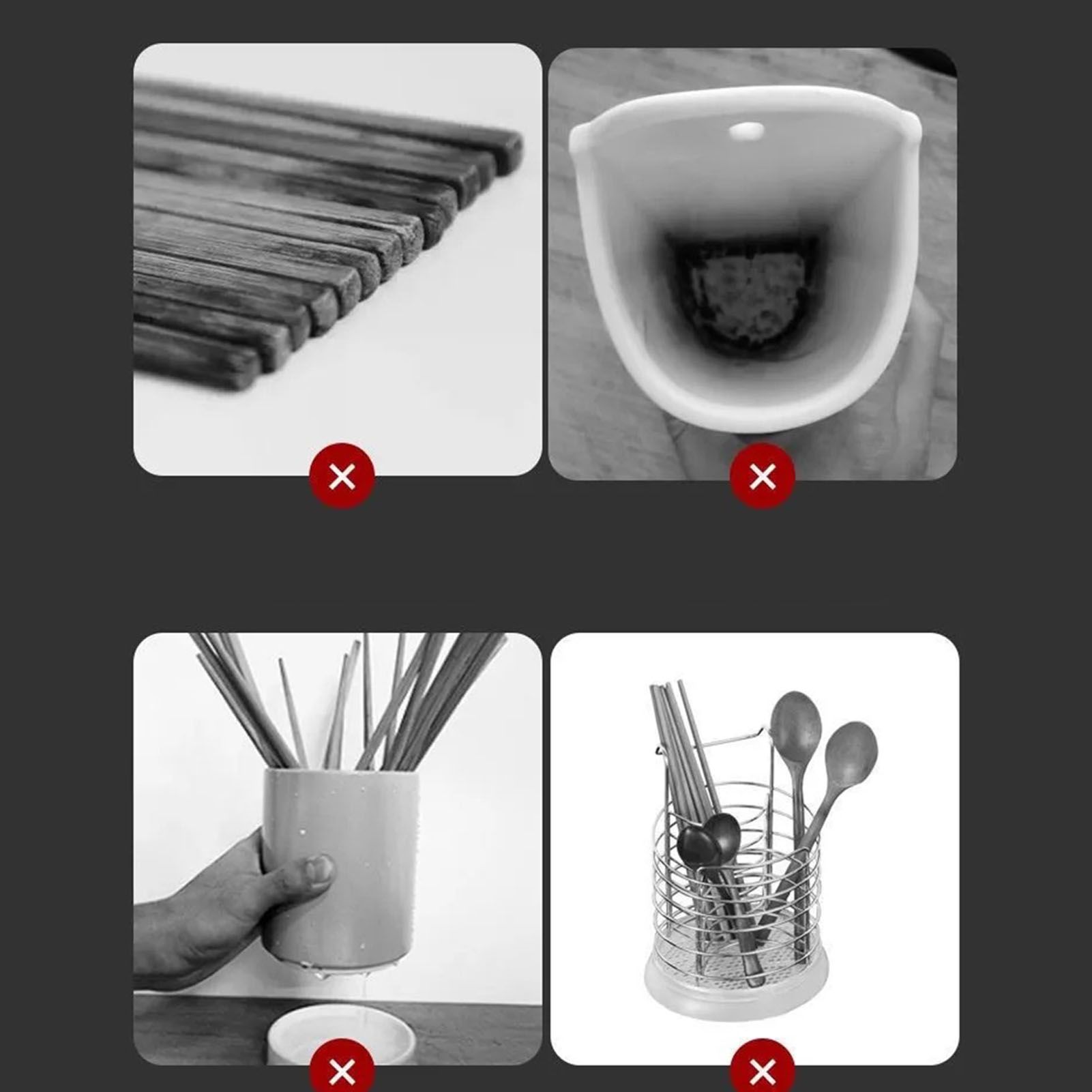 Wall Mounted Chopsticks Cage Home Multifunctional Dustproof Draining Cage view 11