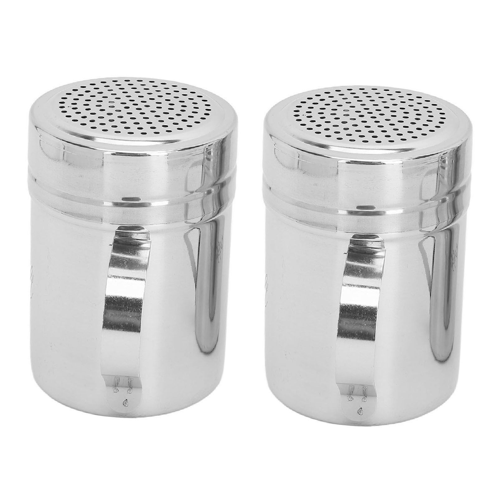2pcs Stainless Steel Dredge Shaker with Lid Handle Salt Sugar Shakers view 9
