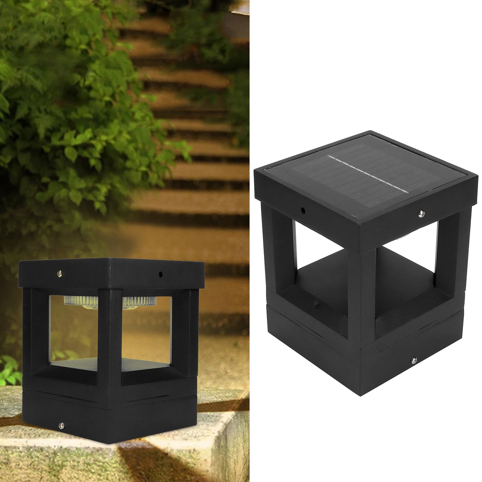 Solar Pillar Lamp Waterproof Die-Casting Aluminum Lawn Light for Garden view 10