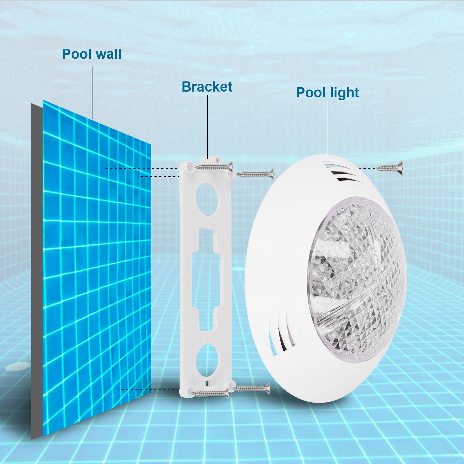 24LED Pool Light RGB Underwater Lamp with 12-Key Remote Control IP68 view 15