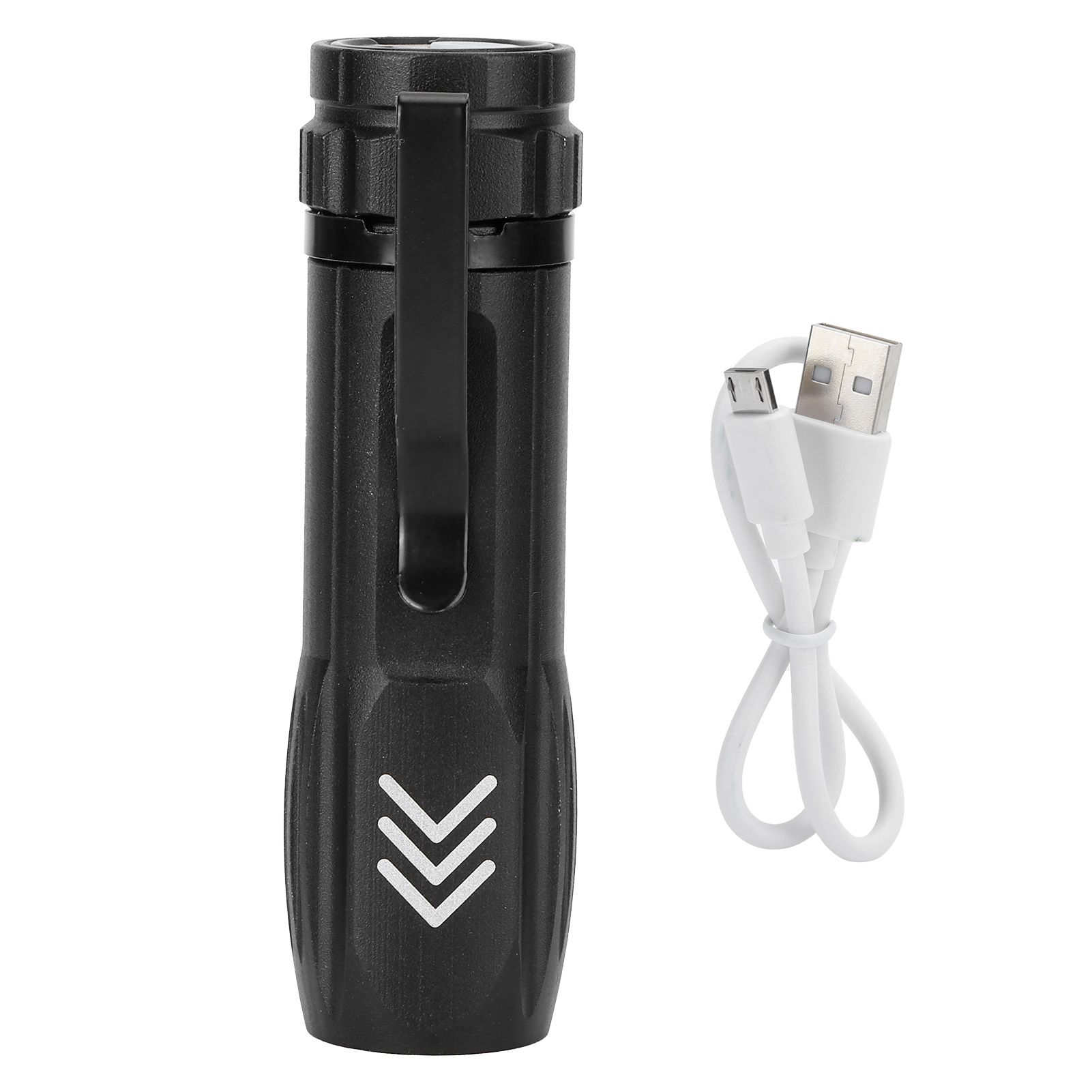 Small Super Bright Flashlight USB Rechargeable Torch Waterproof Adjustable