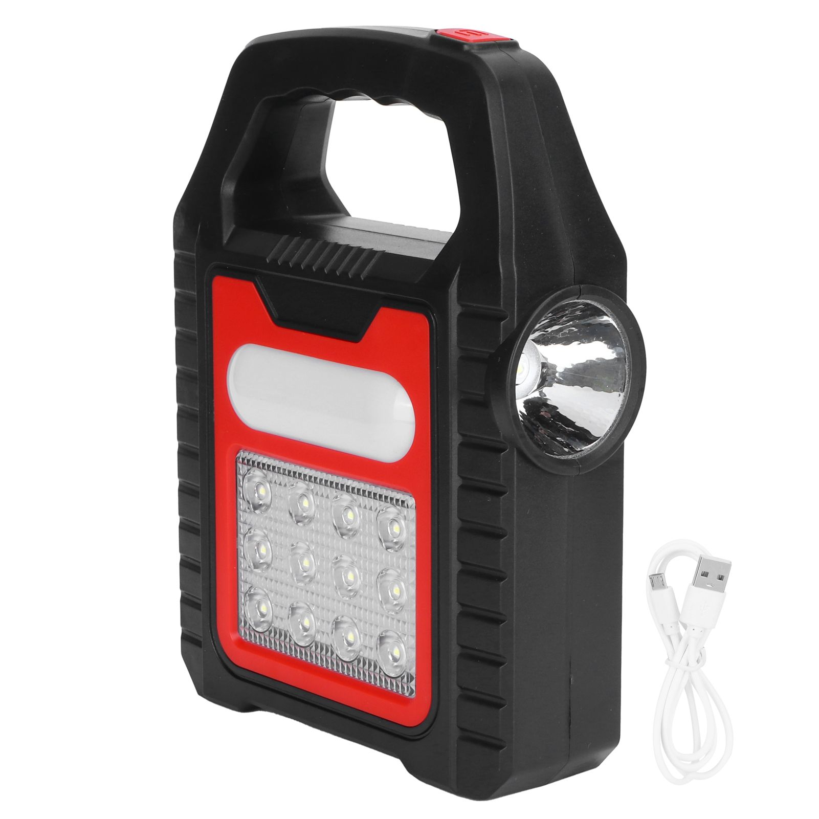 Solar Charging Handheld Flashlight USB Rechargeable Searchlight Reparing