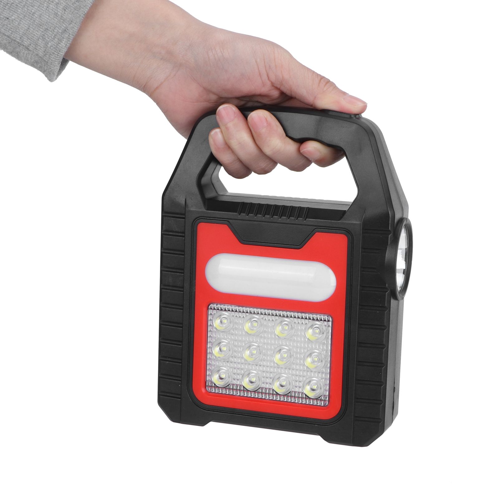 Solar Charging Handheld Flashlight USB Rechargeable Searchlight Reparing view 8