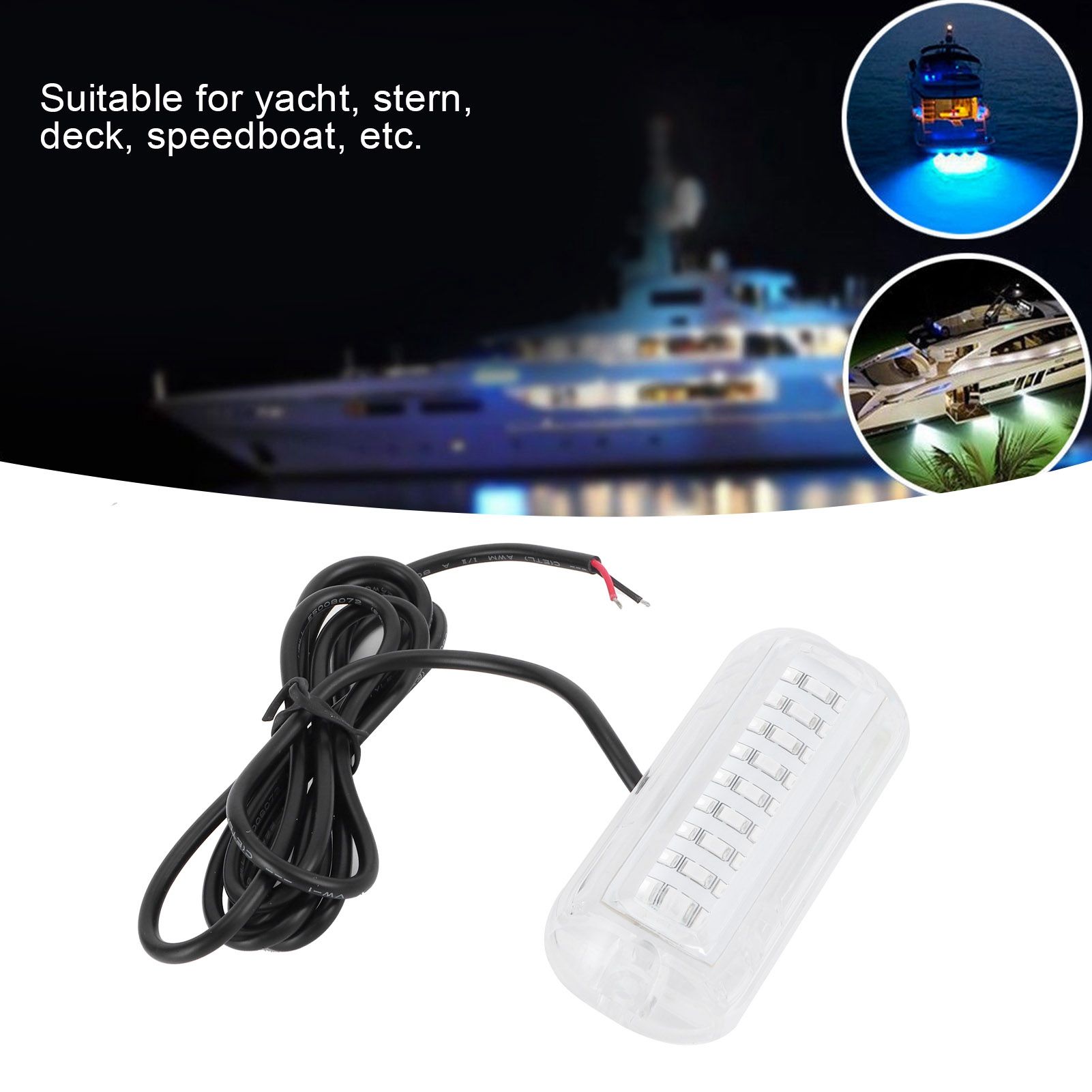 Underwater Ship Beam Light Stainless Steel 27LED Waterproof Marine Lamp 50W view 14