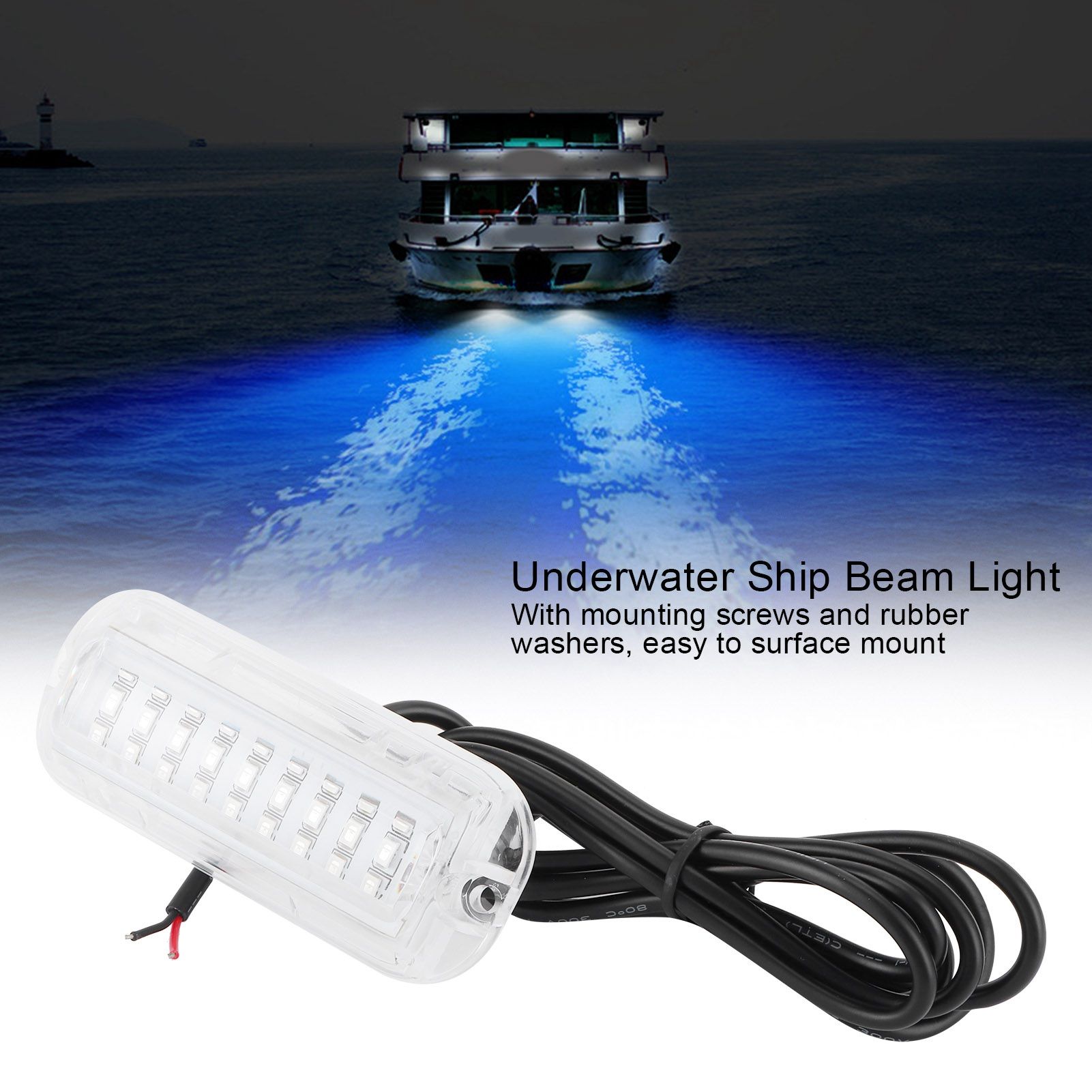Underwater Ship Beam Light Stainless Steel 27LED Waterproof Marine Lamp 50W view 15